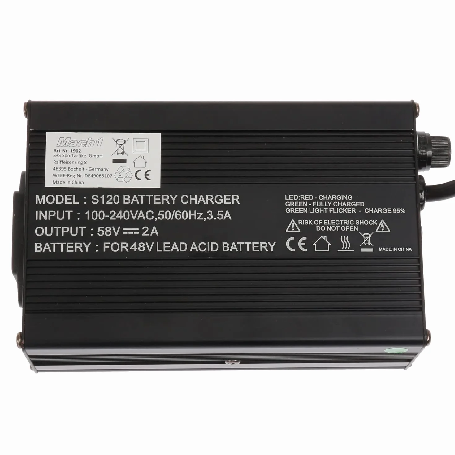 Mach1 Caricatore per scooter elettrico 48V 2A modello 6
