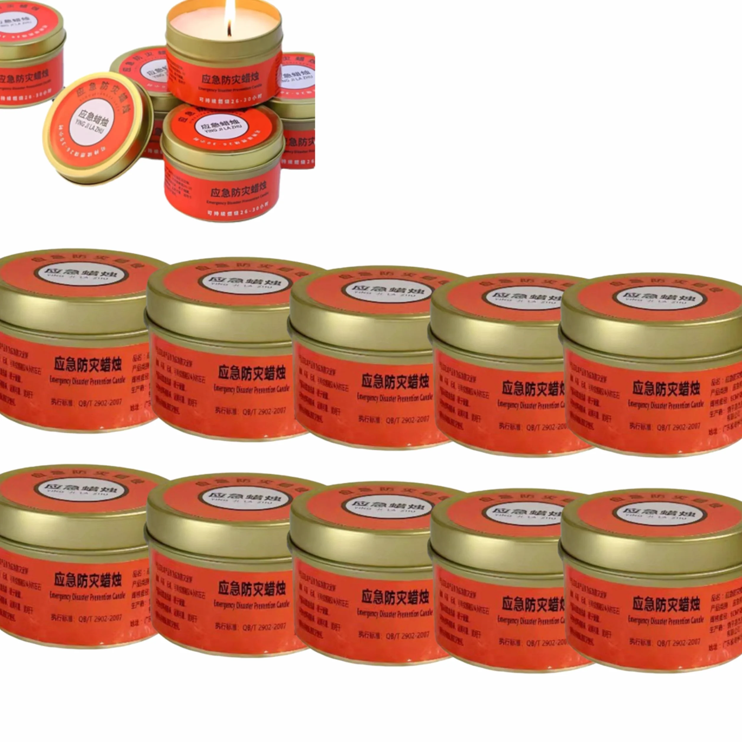 Candele di emergenza a lunga durata in cera di soia 80 g ecologiche senza fumo inodore
