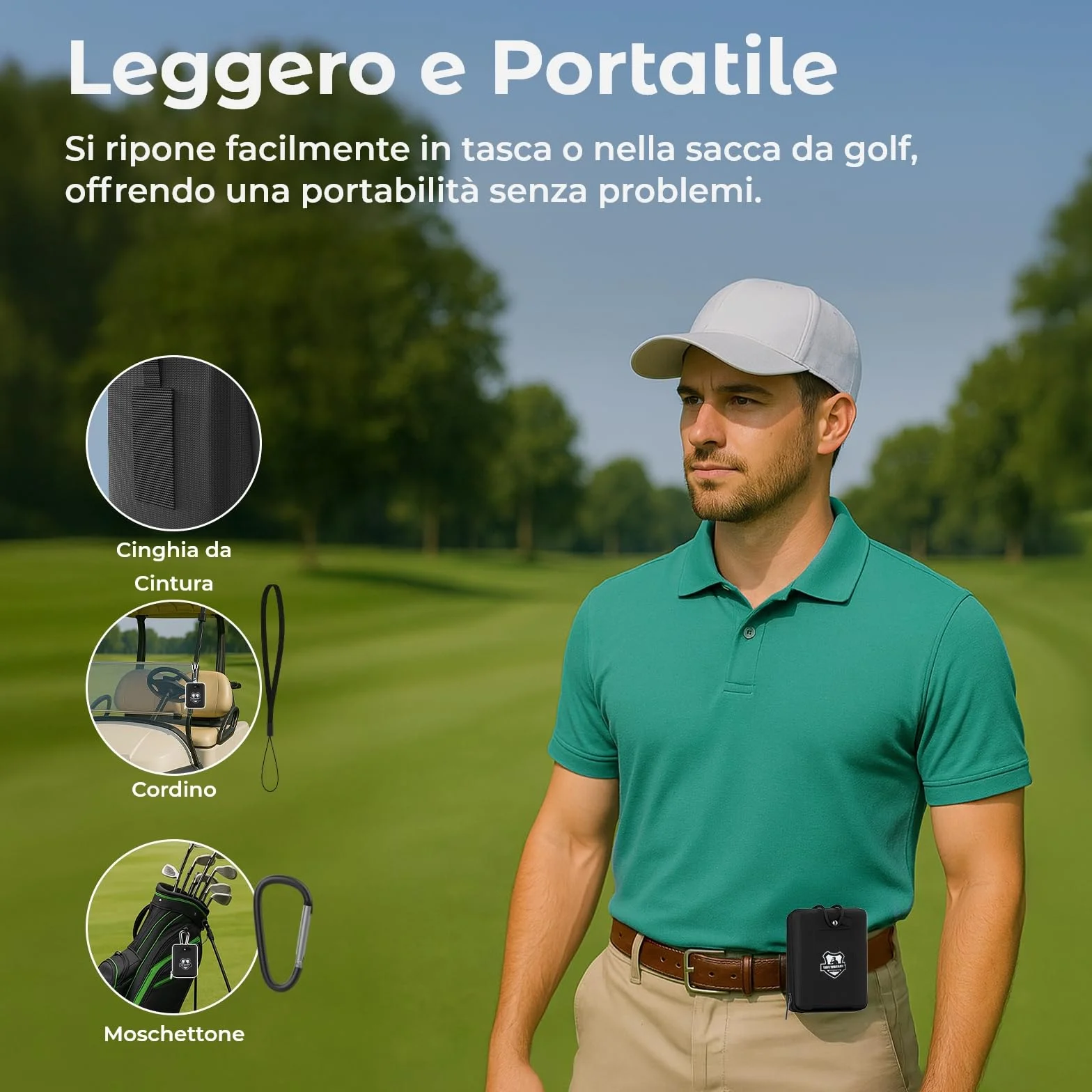Telemetro Golf 1097M con Pendenza e Blocco Bandiera di WanderS – Telemetro Laser USB-C Ricaricabile, Vibrazione, Ingrandimento 6X, Modalità Torneo, Display Laterale – Accessorio Golf Uomo