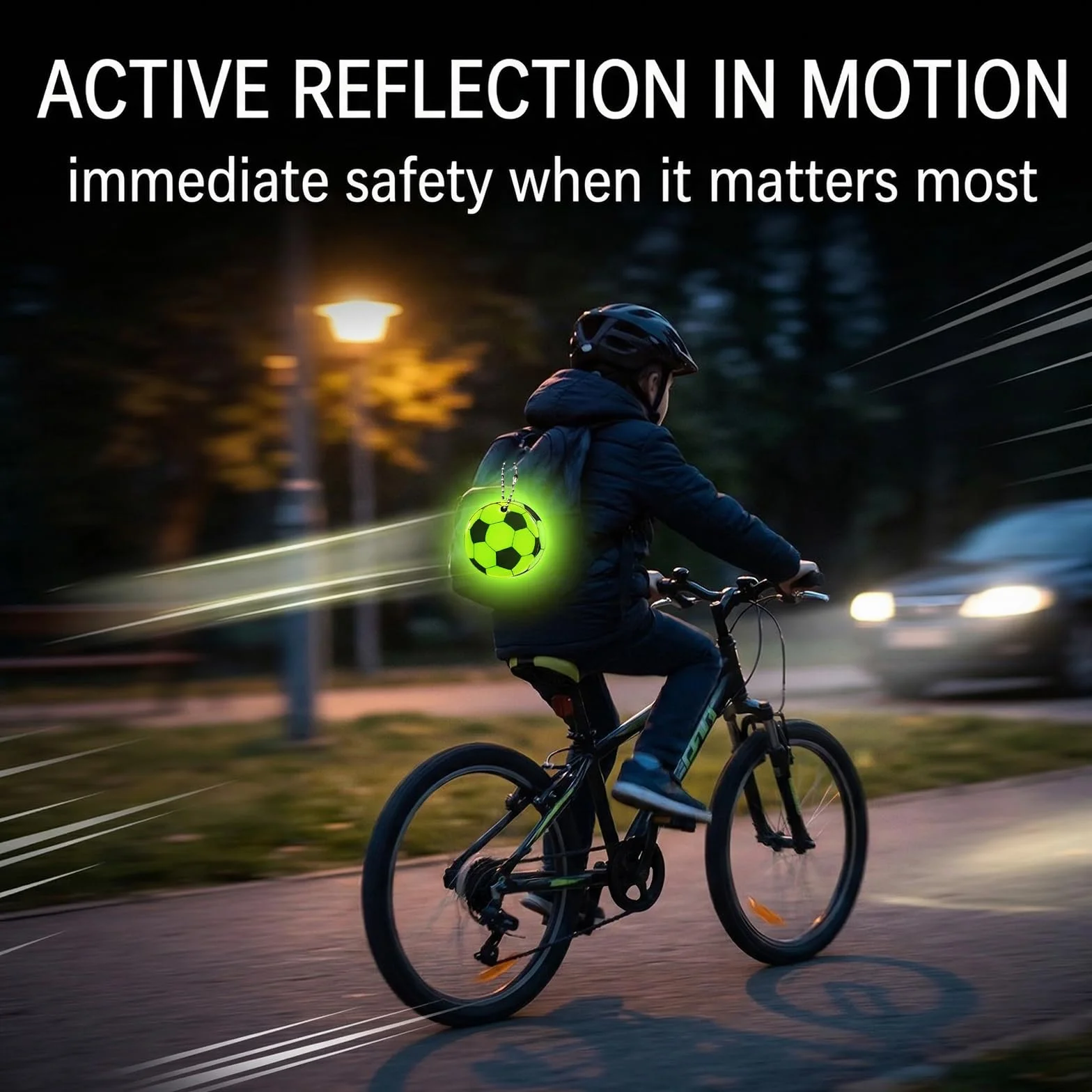 Portachiavi riflettente sicurezza per zaino ciclismo camminare