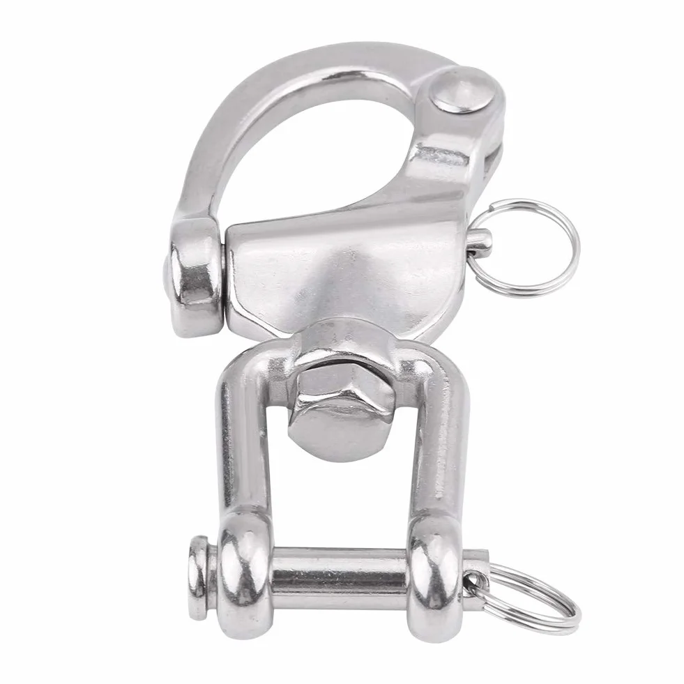 Grillo Moschettone Girevole 12mm Acciaio Inossidabile 316 Spinnaker Barche Vela (128mm)