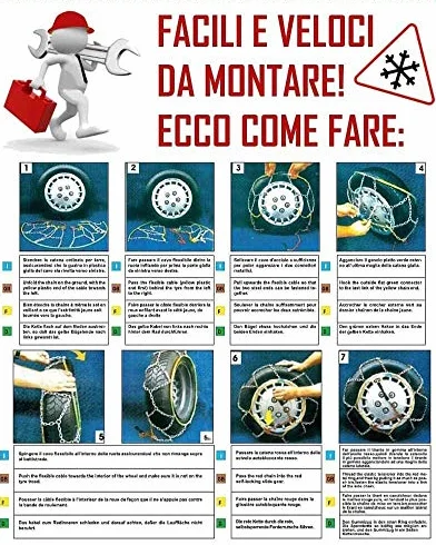 SMC Catene da Neve OMOLOGATE 9mm Pneumatici 225/45 R 17