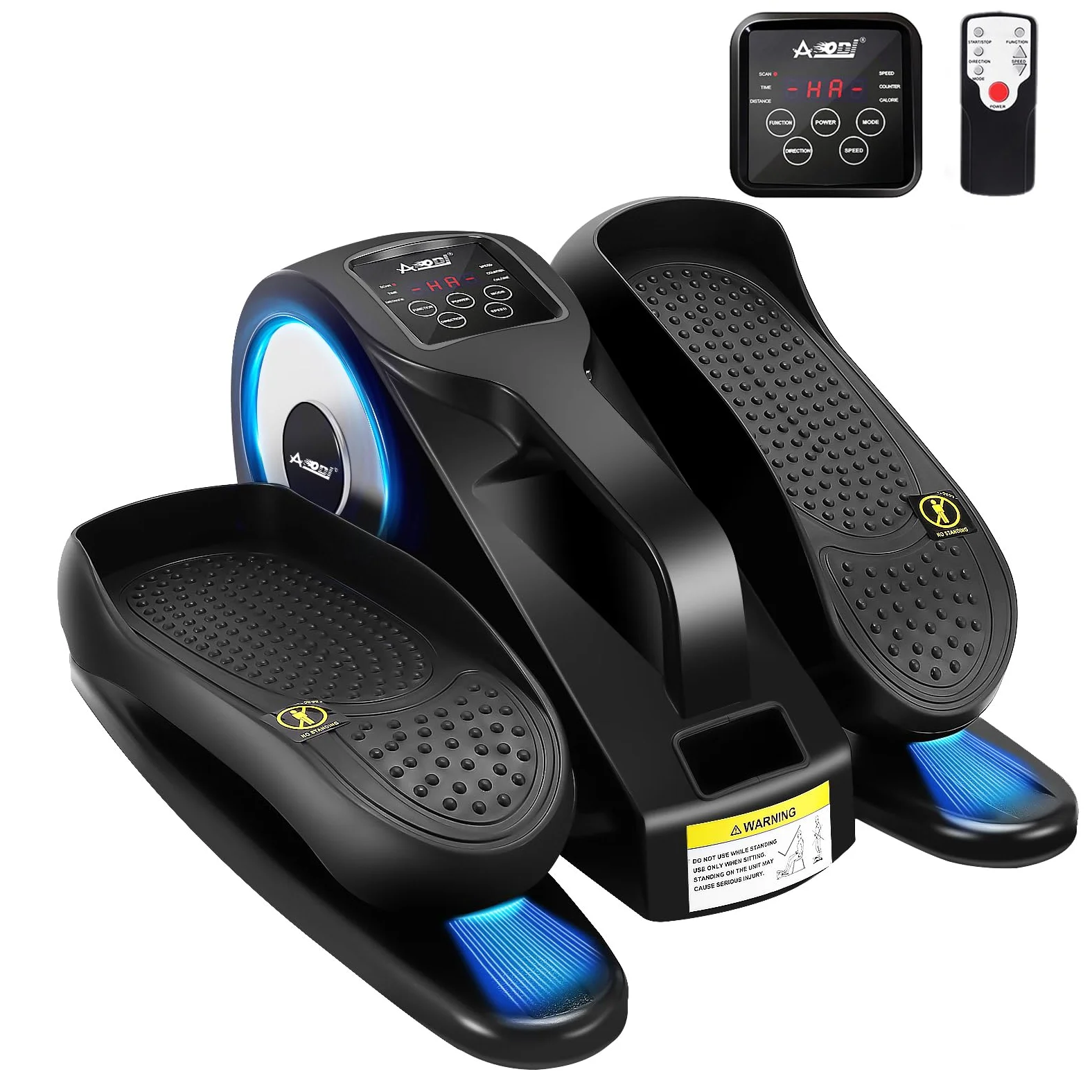 Macchina Ellittica Sotto la Scrivania, Pedaliera Elettrica con Telecomando e Display LCD, Macchina per l'esercizio Delle Gambe a Velocità Regolabile per Anziani e Adulti