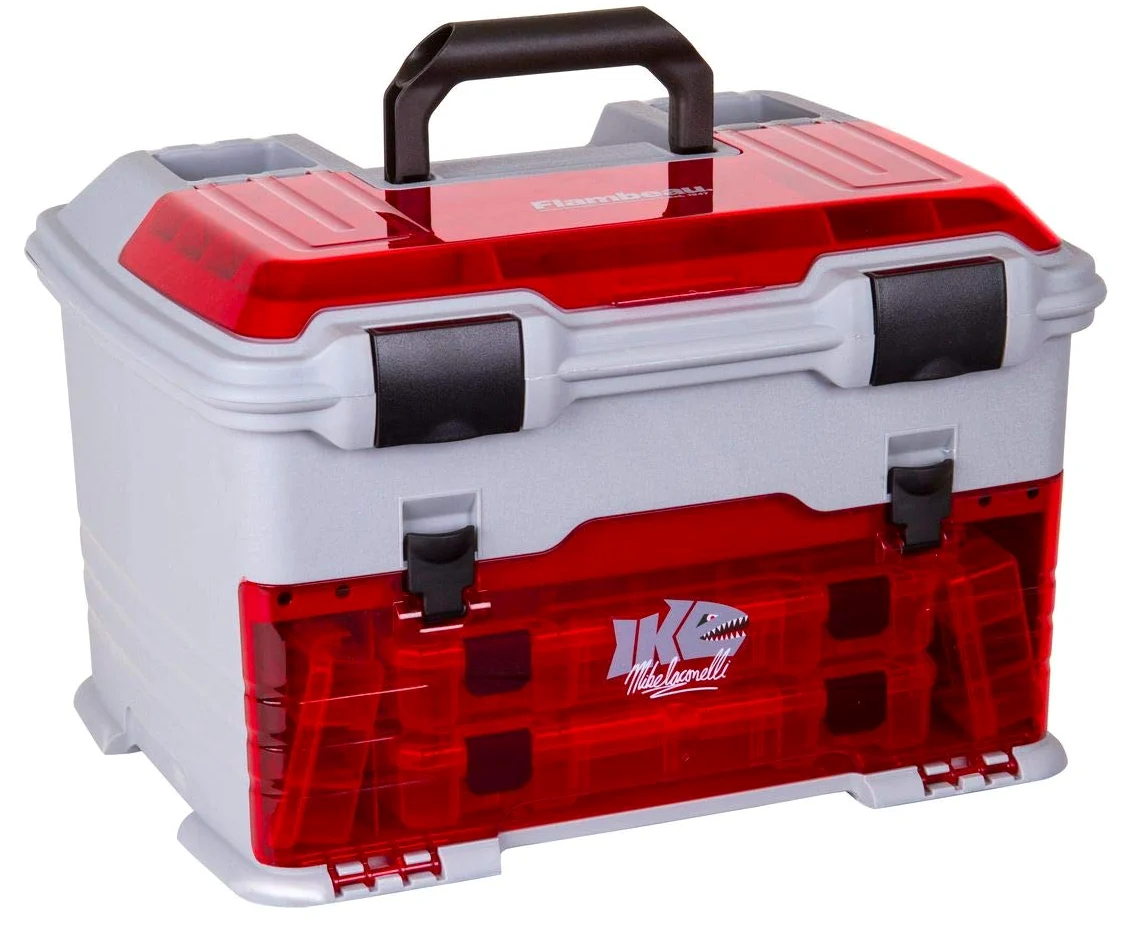 Flambeau Outdoor T5PW "IKE" Multiloader Cassetta da pesca con scatole Tuff Tainer incluse, con tecnologia Zerust anti-corrosione, verde traslucido