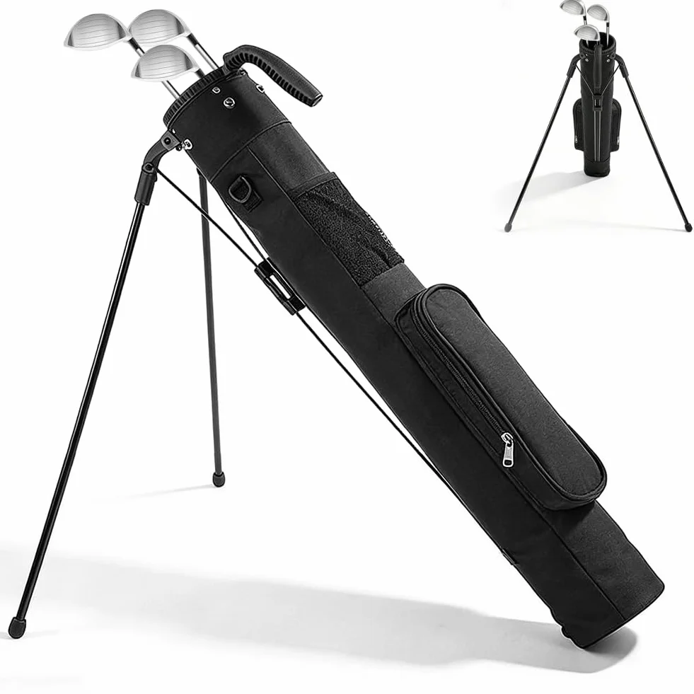 Borsa da golf da uomo leggera 2,2 lbs 3 tasche supporto stabile tracolla