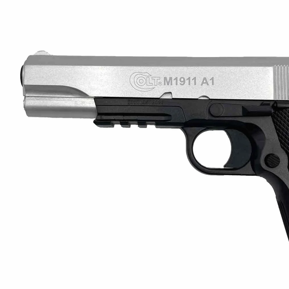 Cybergun Colt 1911 HPA Bicolore Airsoft Pistola a Molla Metallo 0,5 J Nero/Argento