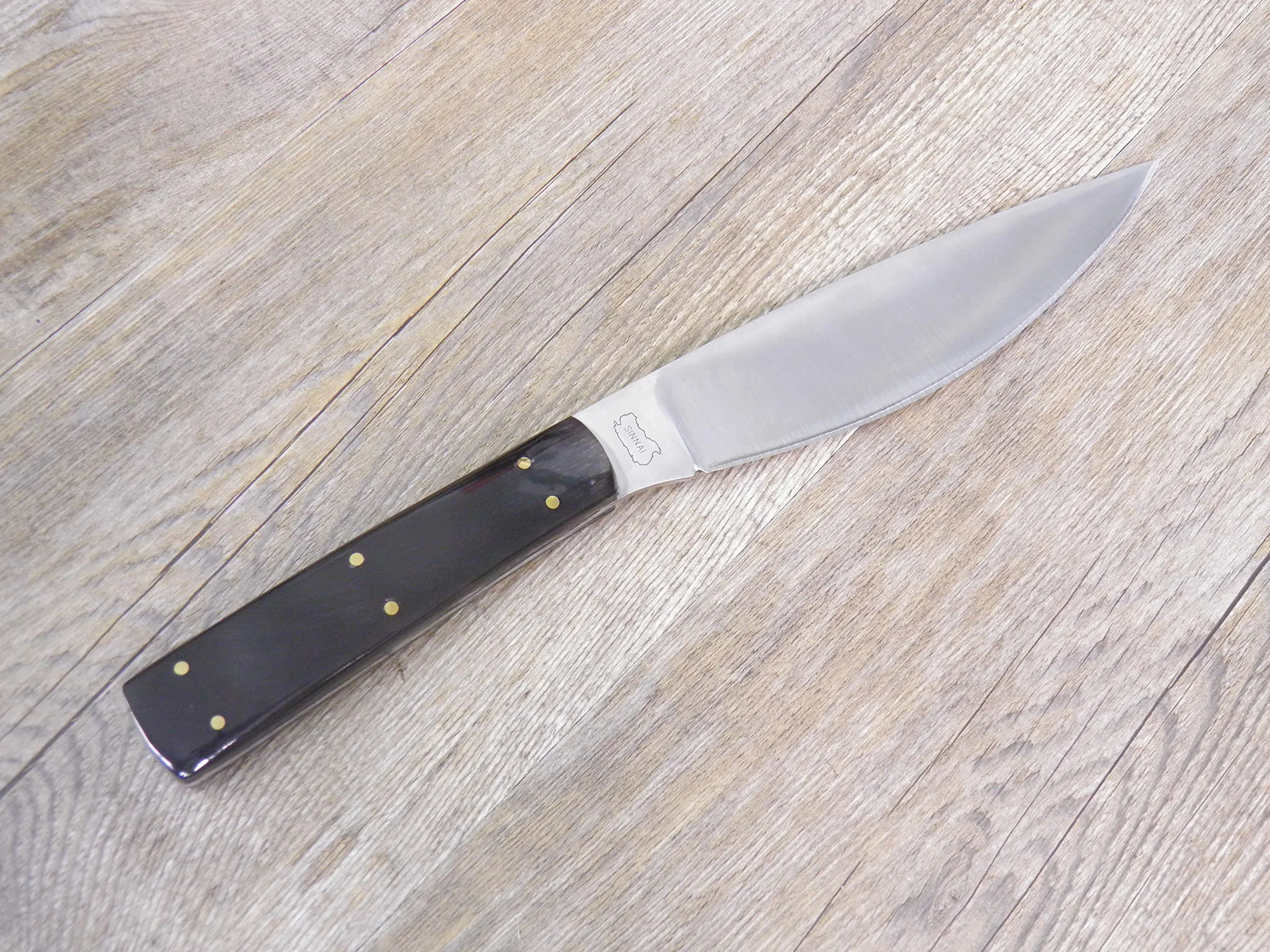 COLTELLO ARTIGIANALE SARDO 28,5 CM Pontorno MANICO IN corno di bufalo DA cuoco lama da 17 cm
