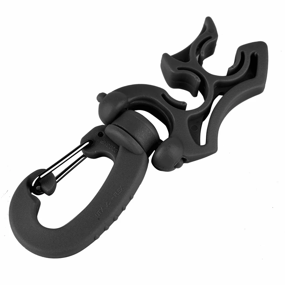Gancio di Ritegno per Erogatore Portatubo per Immersione Subacquea Clip Sgancio Rapido Snorkeling