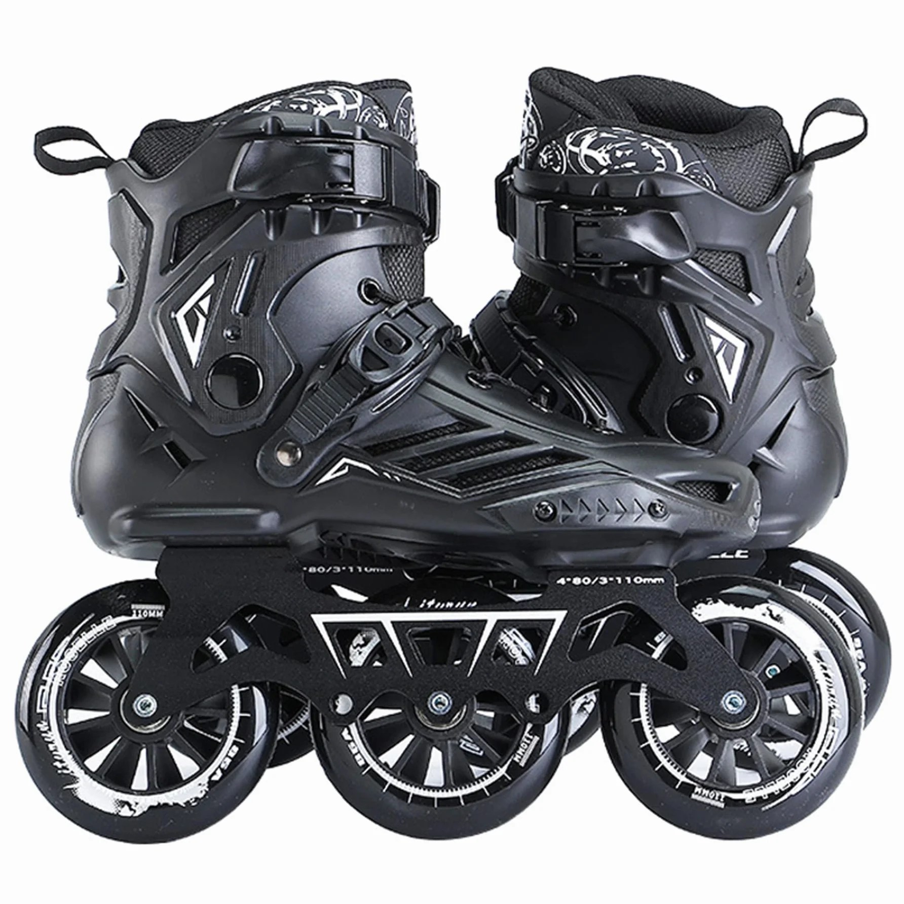Pattini a Rotelle Adulto 3 Ruote 110 mm Professionali da Corsa Unisex