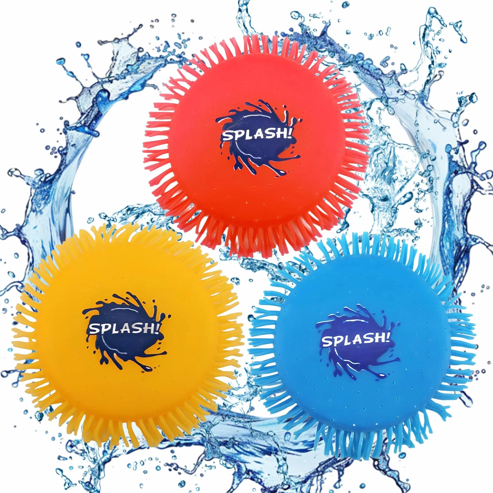 Frisbee ad Acqua Riutilizzabile 3 Pezzi Ø17cm per Piscina Spiaggia Bambini Adulti
