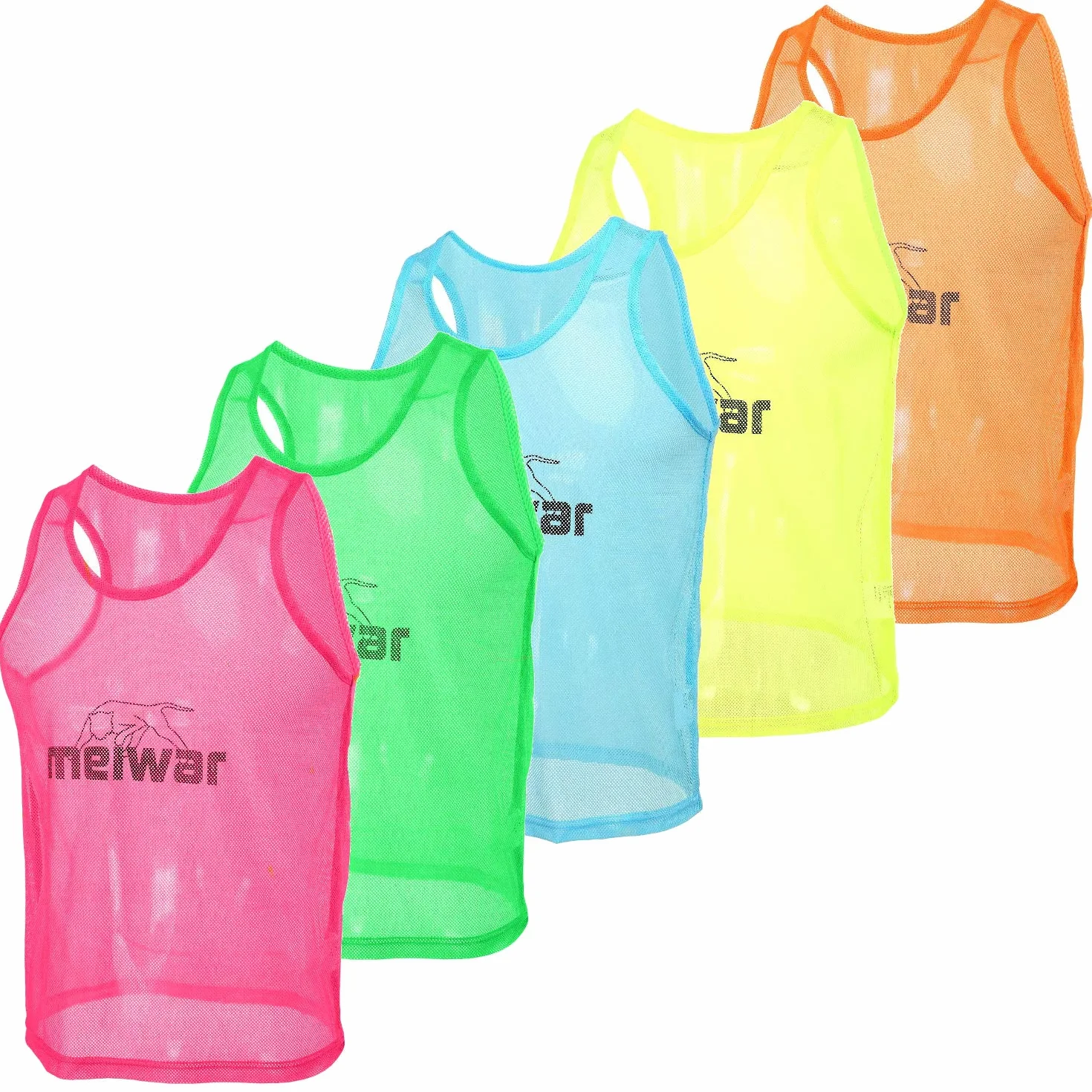 Pettorine Calcio 10 Pezzi per Adulto e Bambini Maglie Colorate