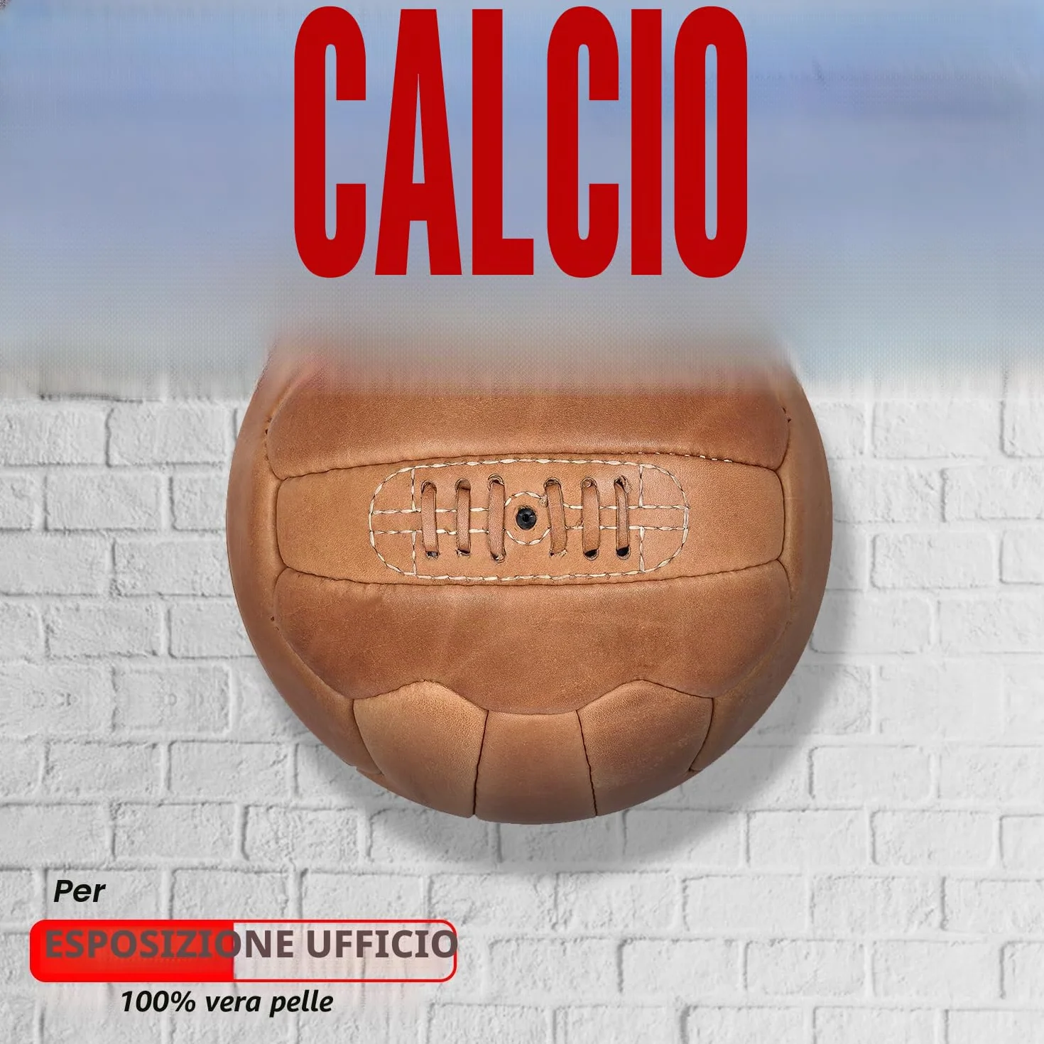 Pallone da calcio vintage in pelle anticata FNine