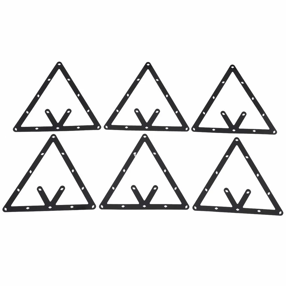 Magic Pool Rack Magnetic Triangle 6Pcs Set Billiard Ball Holder Black