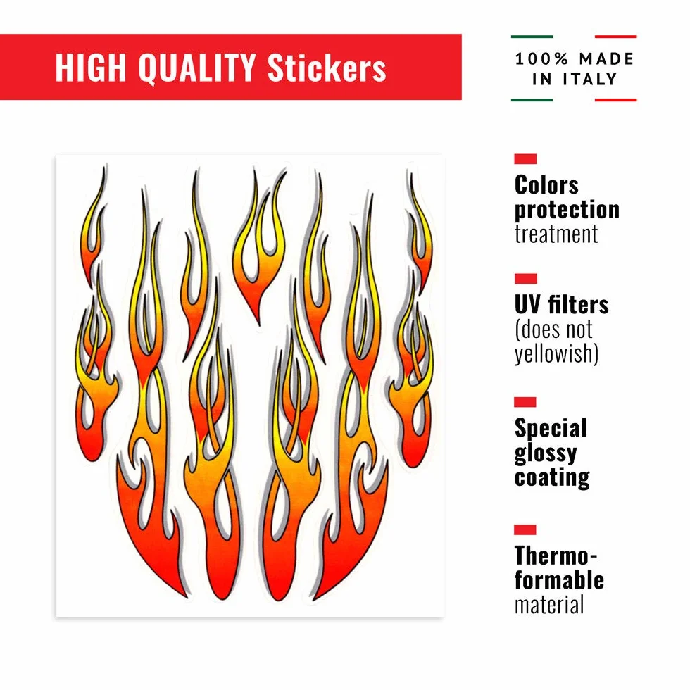 Adesivo Stickers Fiamme 4R Quattroerre.it 32100 20 x 24 cm