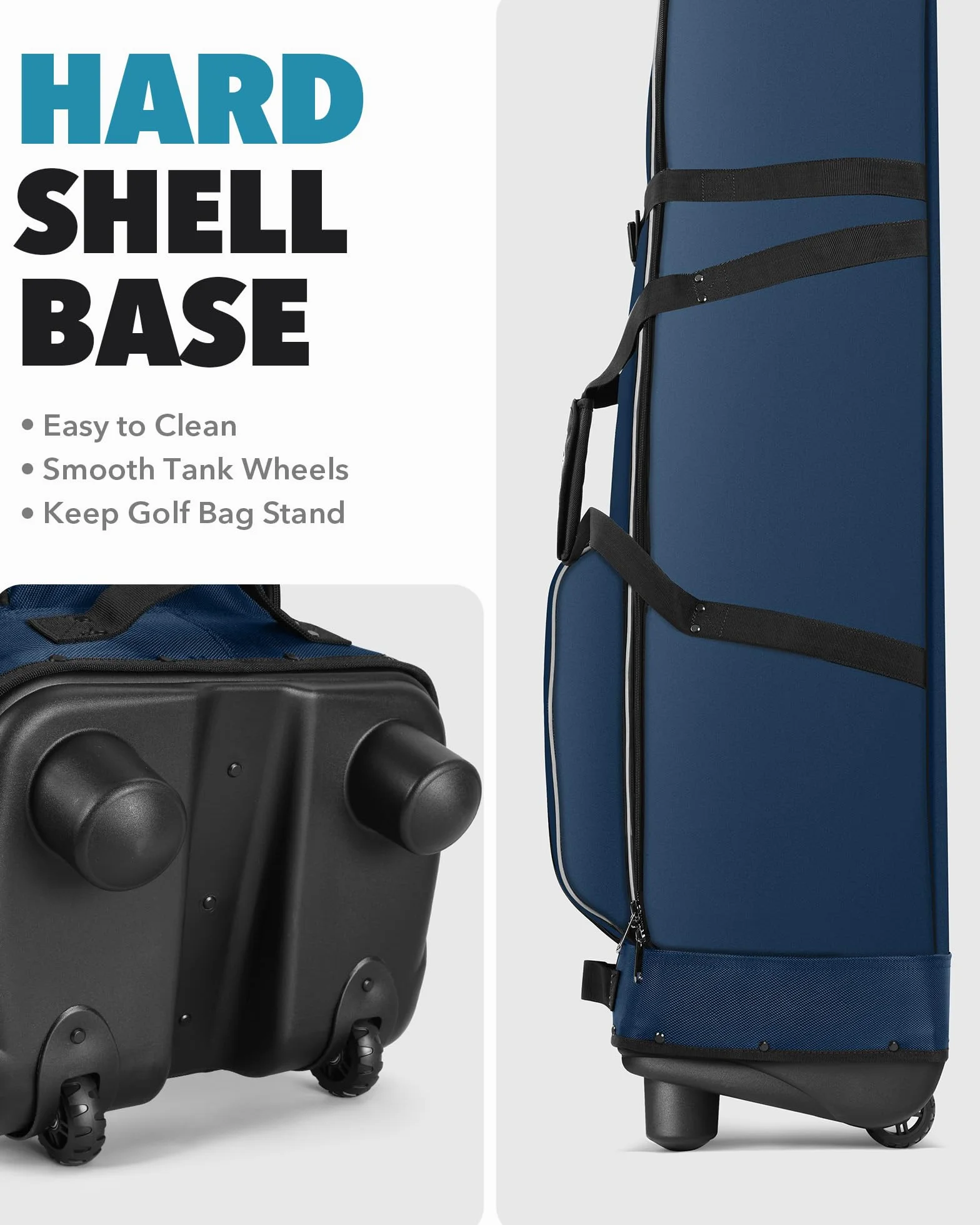 Findway Borsa Viaggio Golf con Cuscinetto Extra Rimovibile, 1680D Heavy Duty Oxford Soft-Sided Resistente All'usura e Impermeabile Custodia da Viaggio