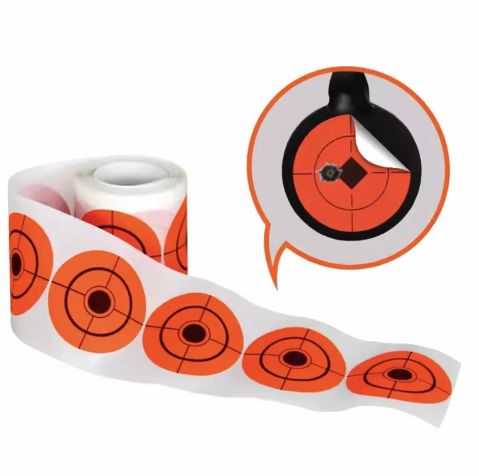 Następna 250 bersagli adesivi arancioni 5 cm (2") per tiro - compatibile con metallo, cartone, ABS - alta visibilità pratica precisione