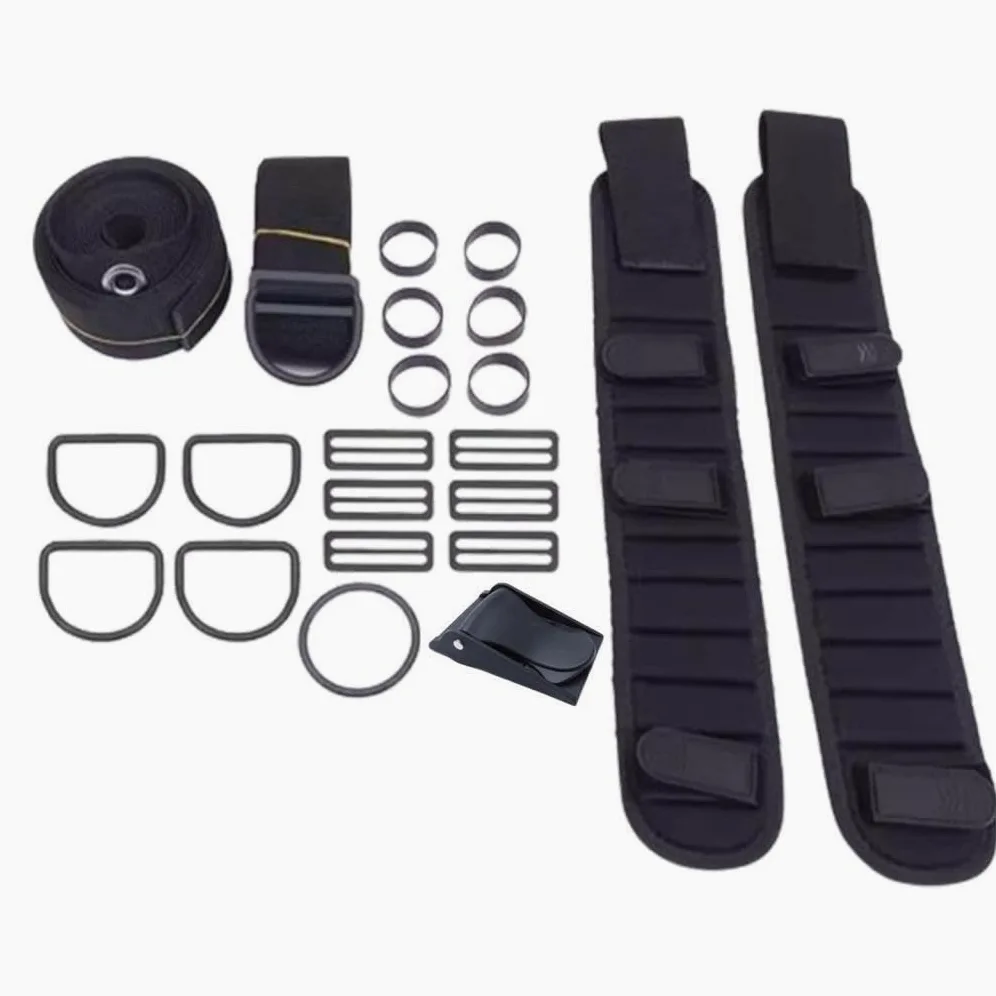Anelli in Gomma Leggeri, Ampi Tri Glides, Pratico Set di | immersioni subacquee, comodo cinturino imbottito inguinale, kit di sostituzione per piastra posteriore per immersioni