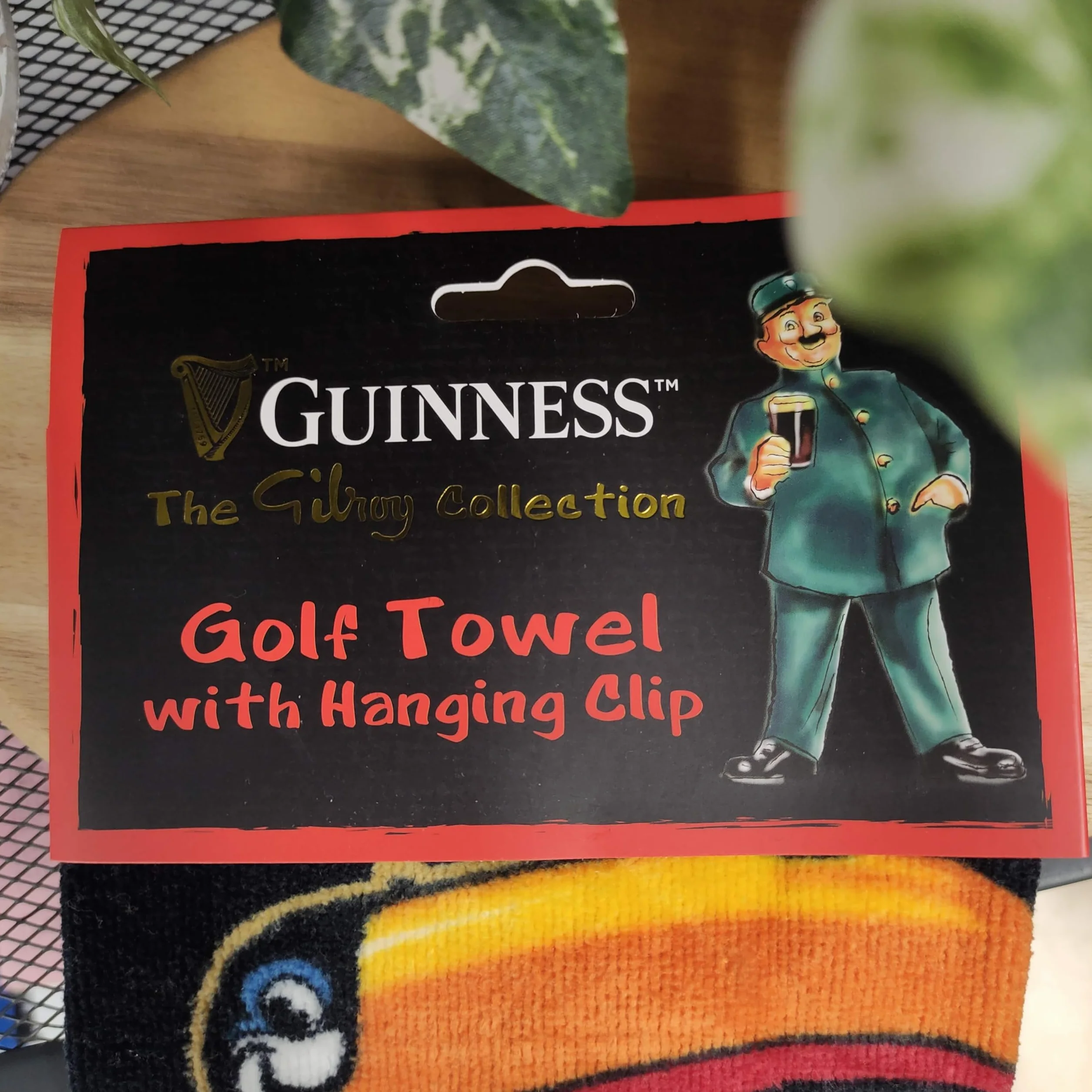Guinness Asciugamano da golf Toucan con clip