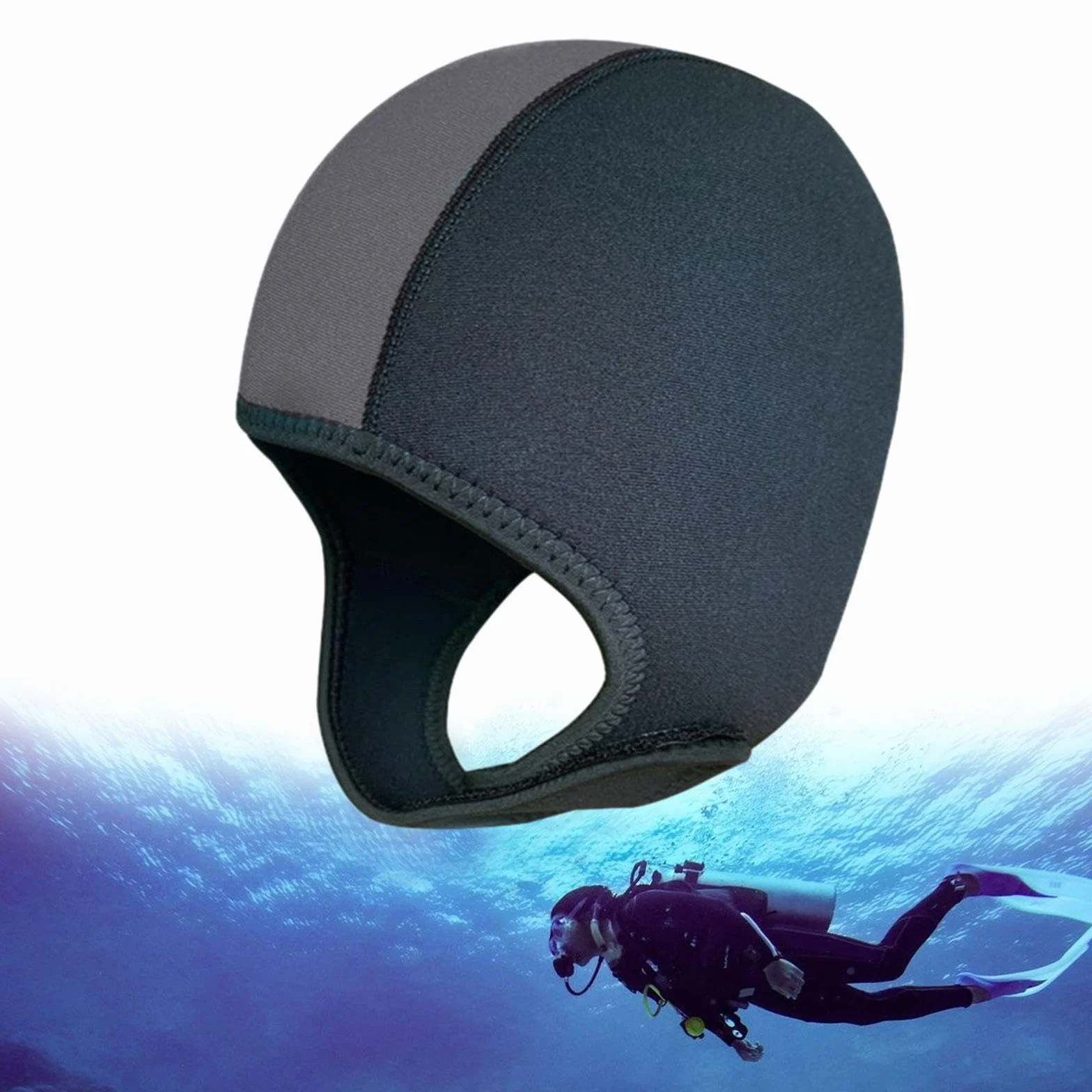 Cappuccio da Sub 3 Mm Neoprene Uomo Donna Mantieni Caldo Surf Nuoto Canoa