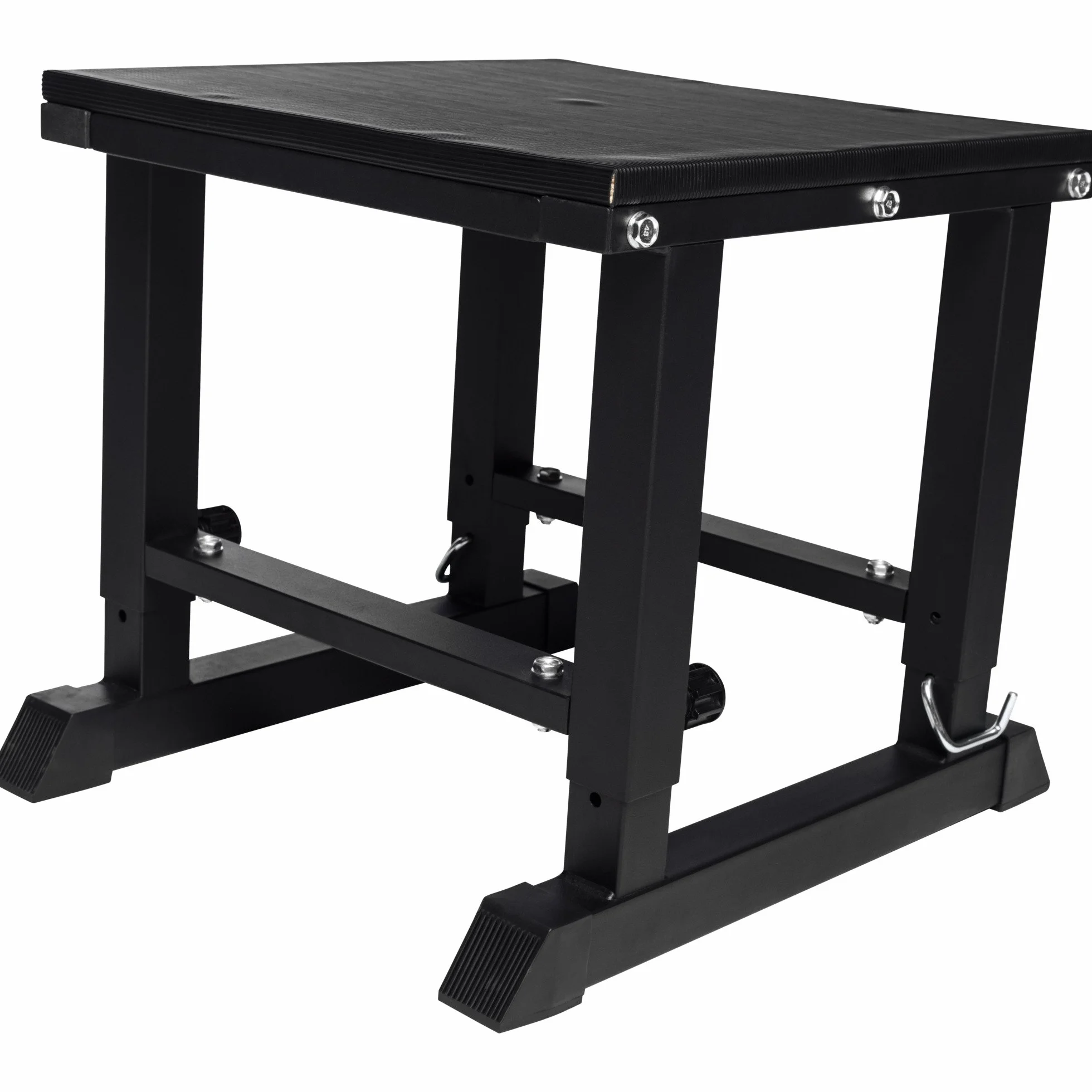 GORILLA SPORTS® Plyobox Acciaio Regolabile 5 Altezze 300 kg 59x50x45-65 cm Nero Jump-Box