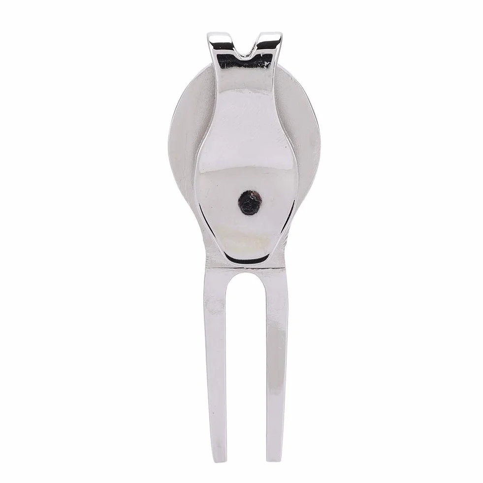 Tbest Divot Repair Tool Lega di Zinco Magnetico Ball Marker Argento D102