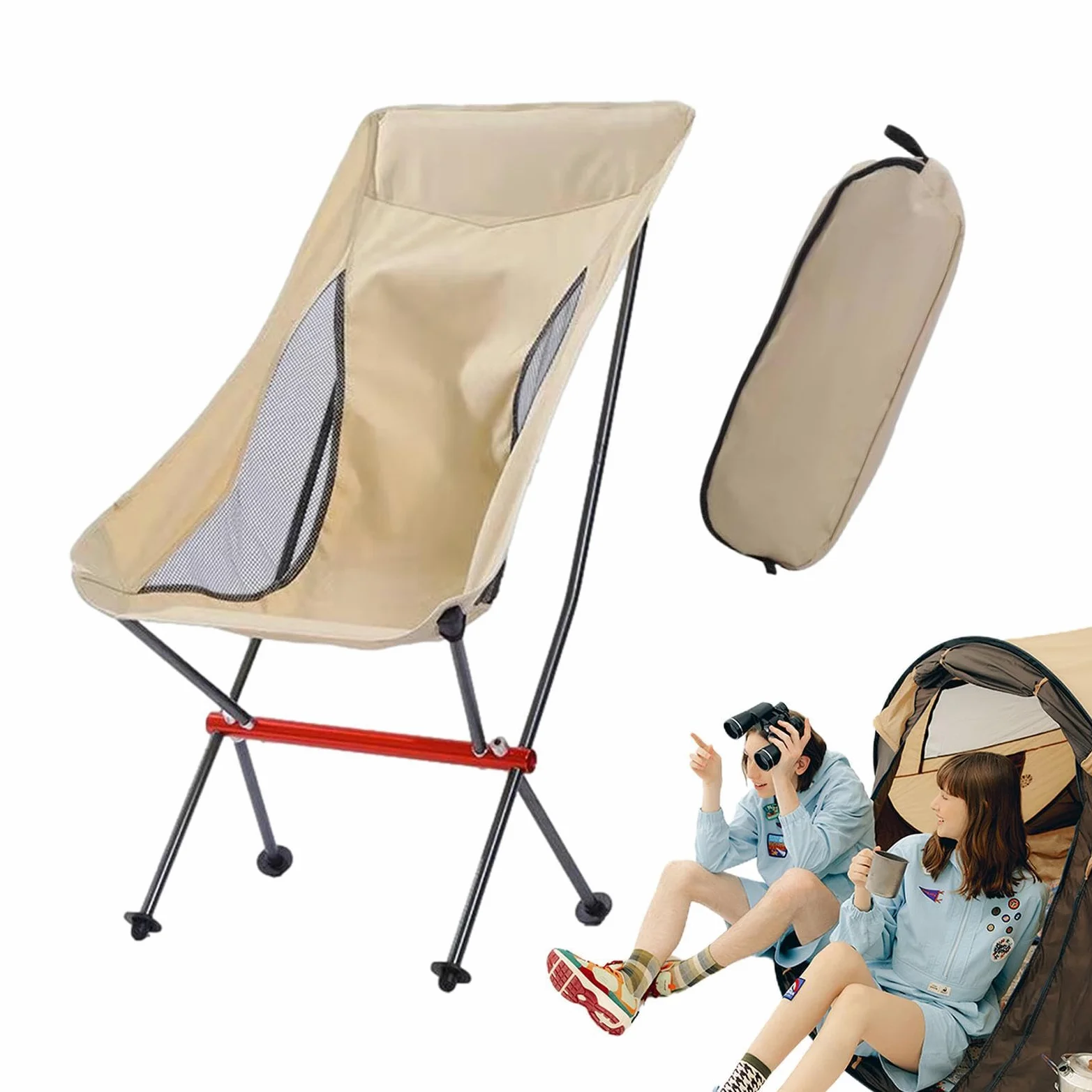 Sedia da Campeggio Portatile Sedia Portatile per Sedersi | Seggiolino Compatto da Trekking per Campeggio Trekking Spiaggia Pesca Picnic Giardino Terrazzo