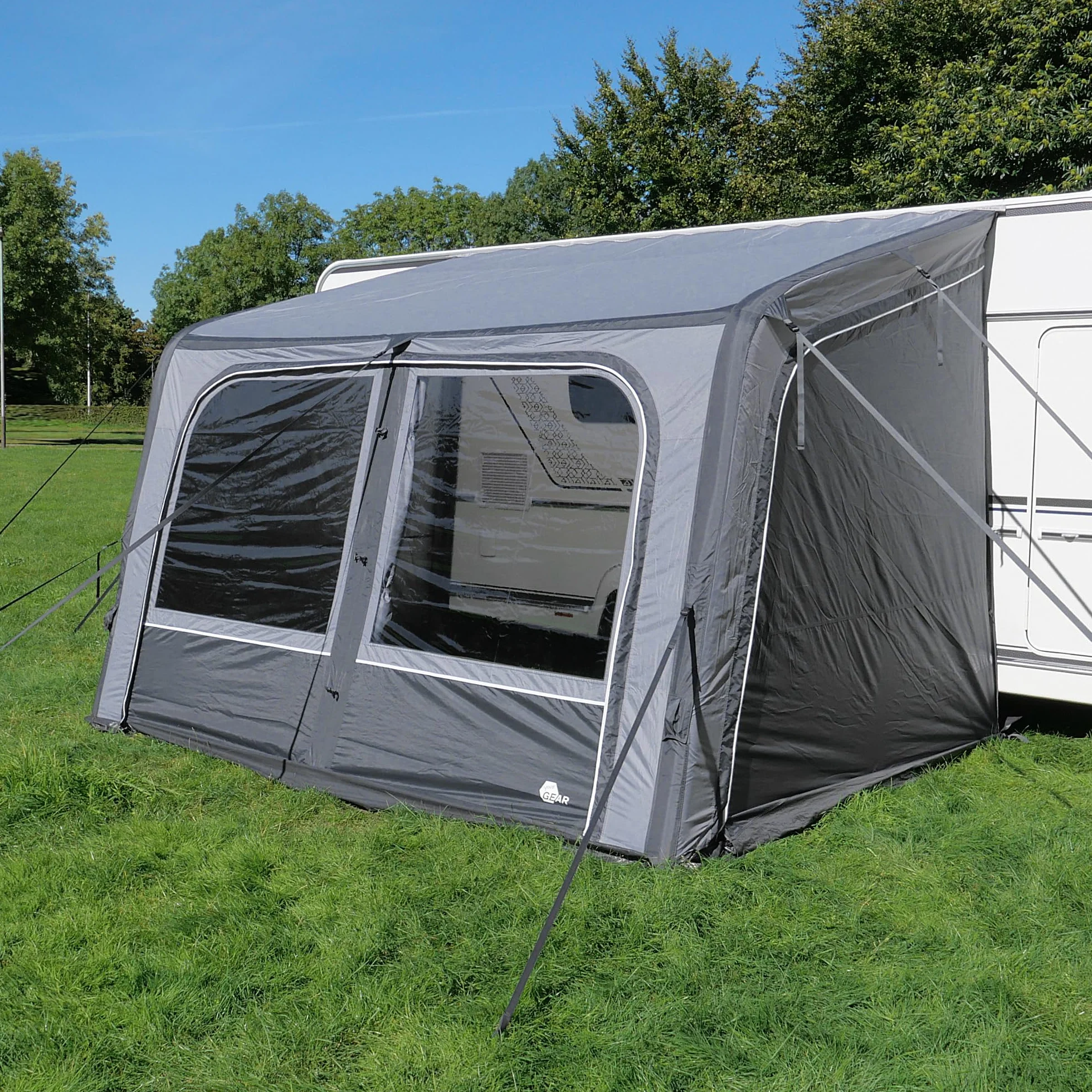 your GEAR Porto Air - Tenda gonfiabile, 340 x 250 cm, tenda parasole da viaggio, tenda per roulotte