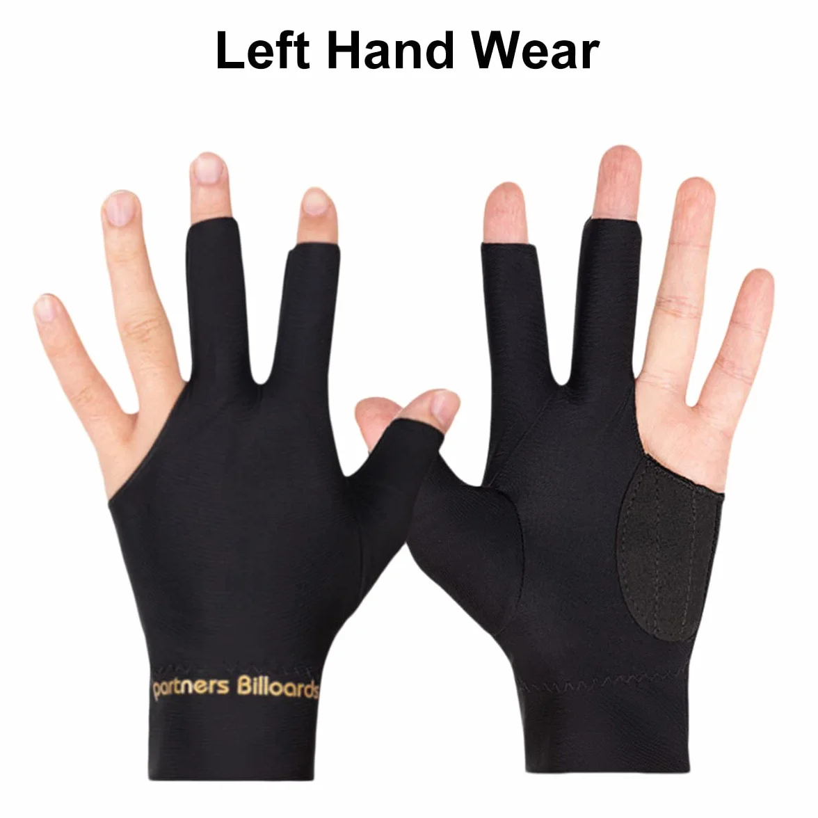 Guanto da Biliardo Traspirante Asciugatura Rapida Tre Dita Unisex 2 Pezzi