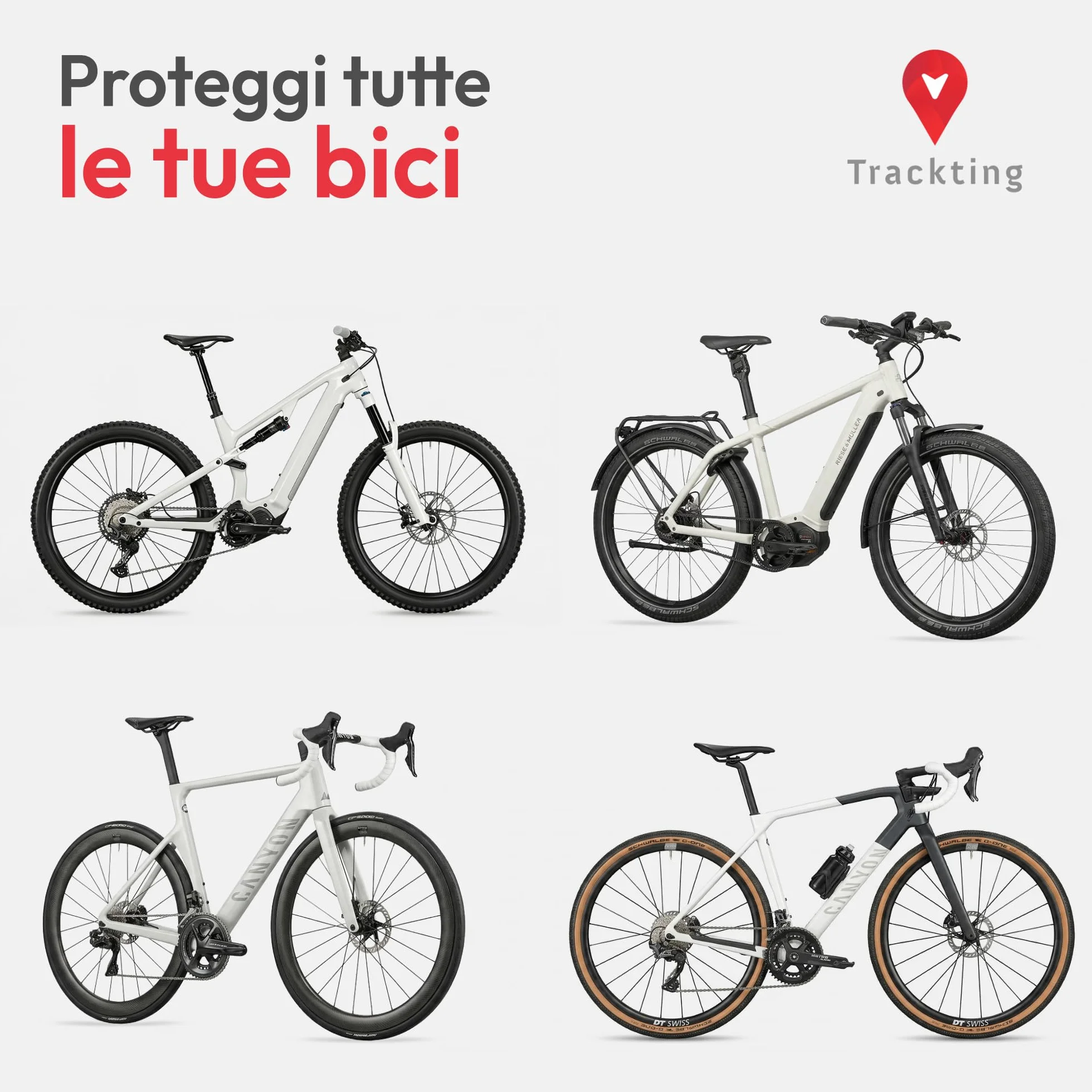 Tracker GPS Bici Antifurto T8 con Sensore di Movimento, Batteria Ricaricabile, Monitoraggio in Tempo Reale