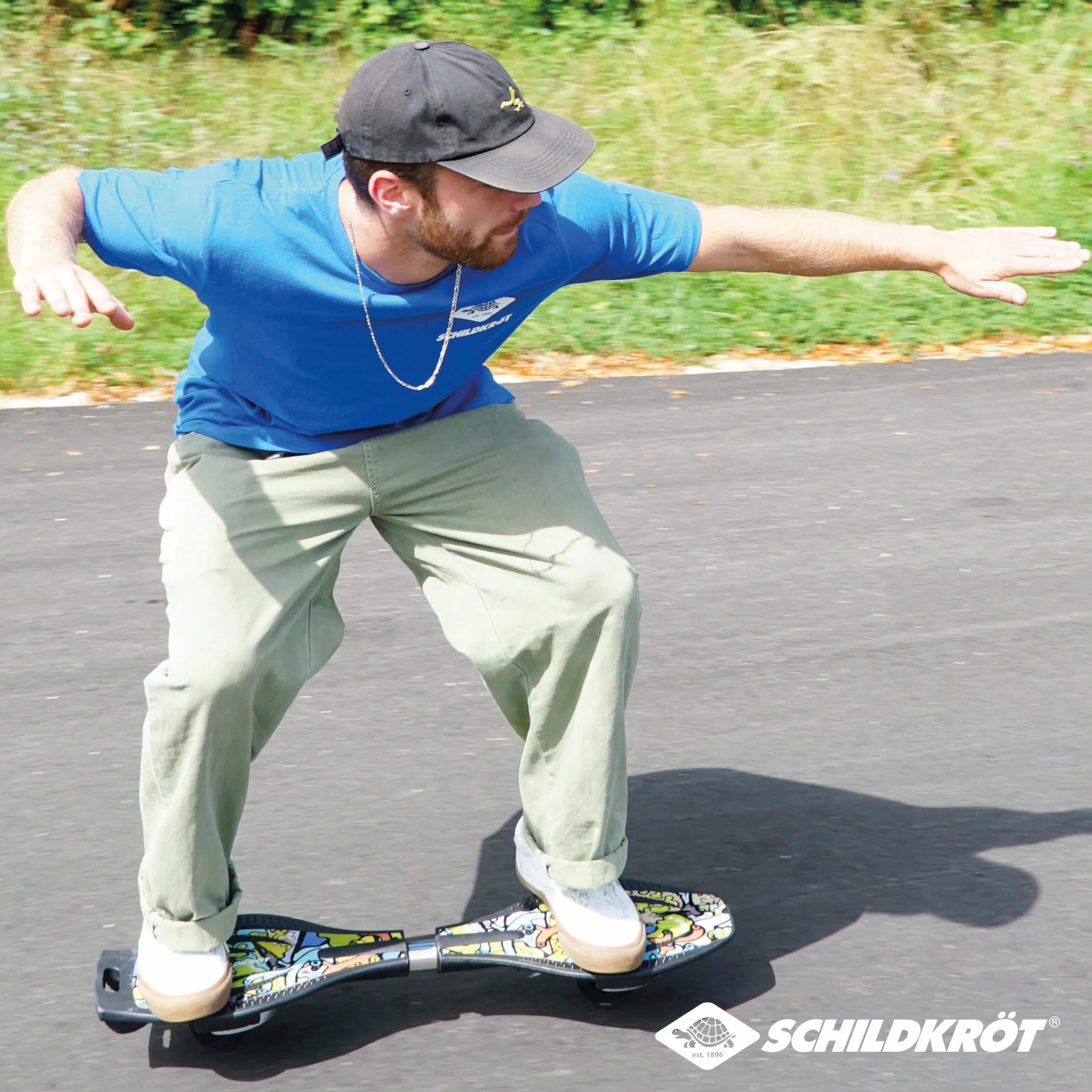 Schildkröt Waveboard Good Vibes, Leggero ed Agile, Tavola Larga com Superficie Antiscivolo