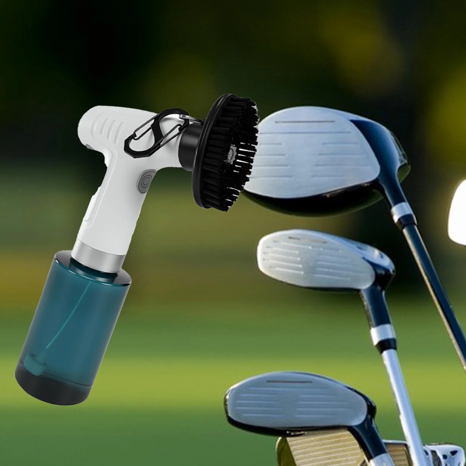 Spazzola per Pulizia Mazze da Golf Ricaricabile a Prova di Perdite con Gancio