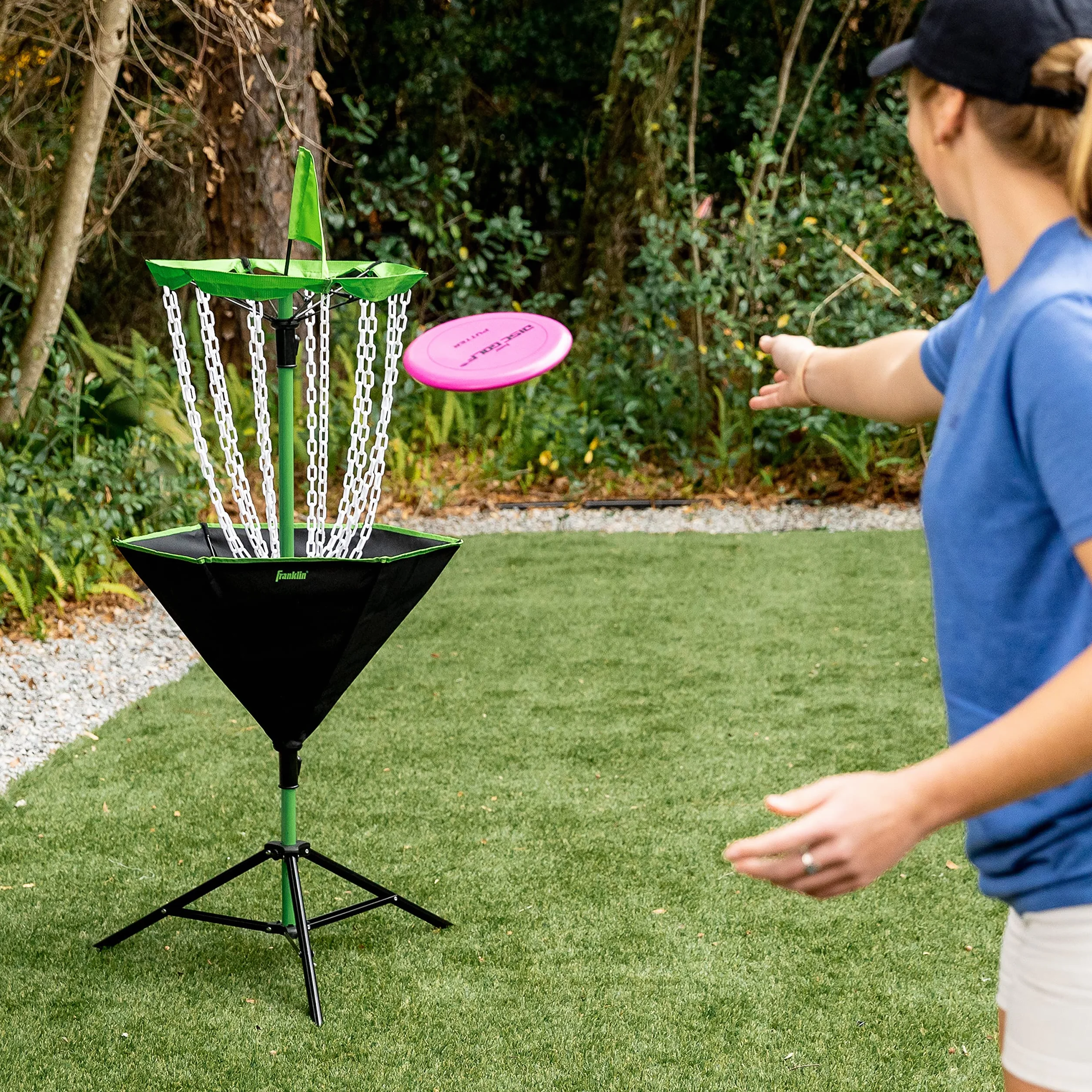 Franklin Sports Cesti da Golf a Disco, Bersaglio da Golf Portatile con Catene, Attrezzatura per Percorsi