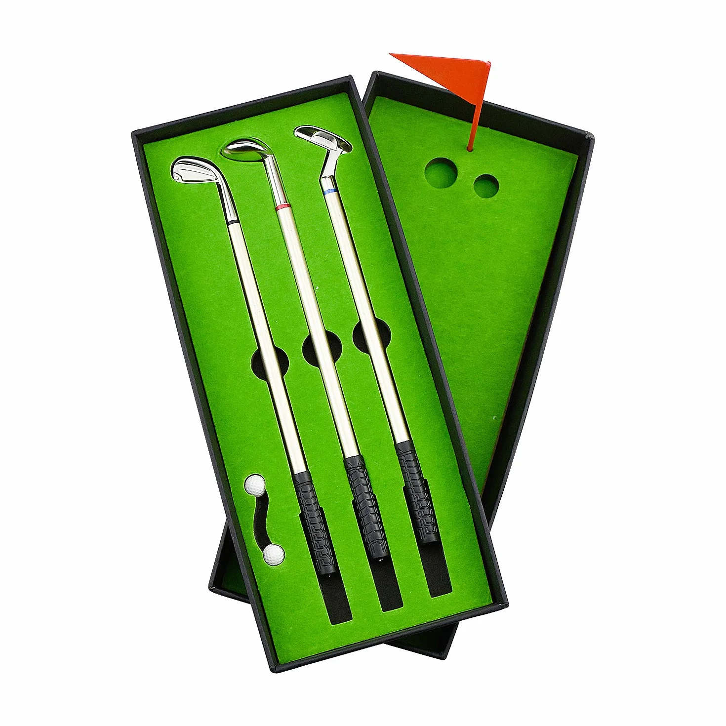Demason Penne per Mazze da Golf, Set di Modelli da Golf, 3 Bastoncini, Bandierina, 2 Palline