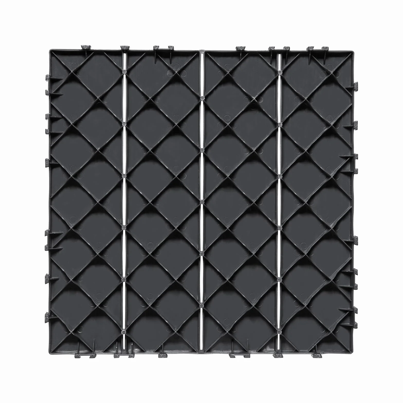 VEVOR Piastrelle per Patio ad Incastro 36 Pezzi 300 x 300 x 20 mm, Piastrelle Impermeabile in Plastica, Piastrelle per Tutte Le Condizioni Atmosferiche, per Portico Piscina Cortile, Grigio Scuro