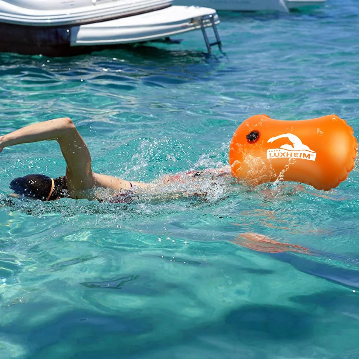 Confezione da traino galleggiante impermeabile gonfiabile in PVC per triathlon nuoto attività all'aria aperta