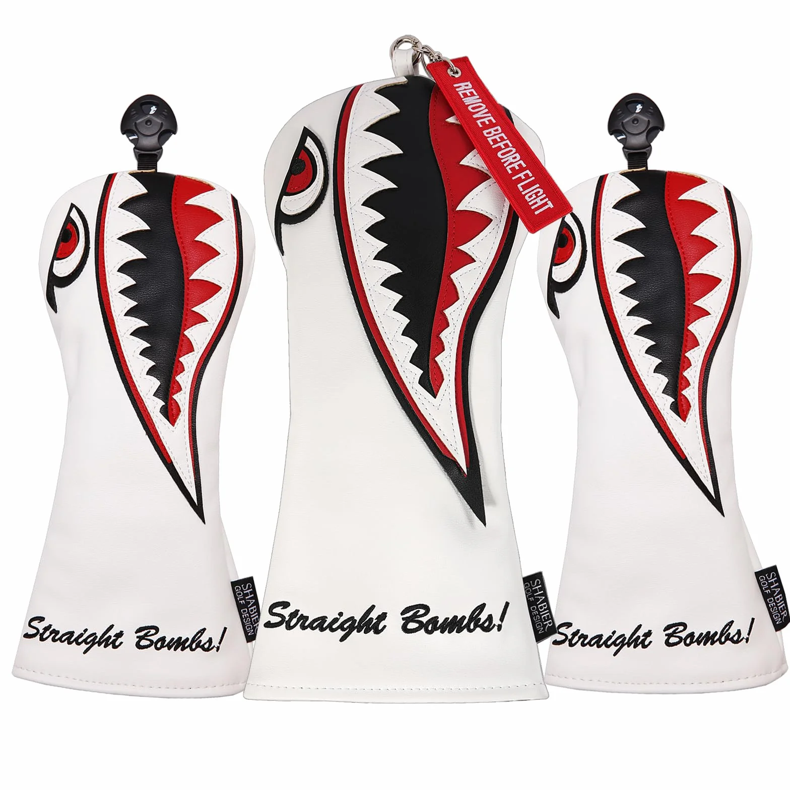 New War Shark Flying Tiger Warshark Golf Driver Headcover per Taylormade M3 M4 M5 M6 SIM Golf Club disponibile per driver dimensioni legno misura salvataggio
