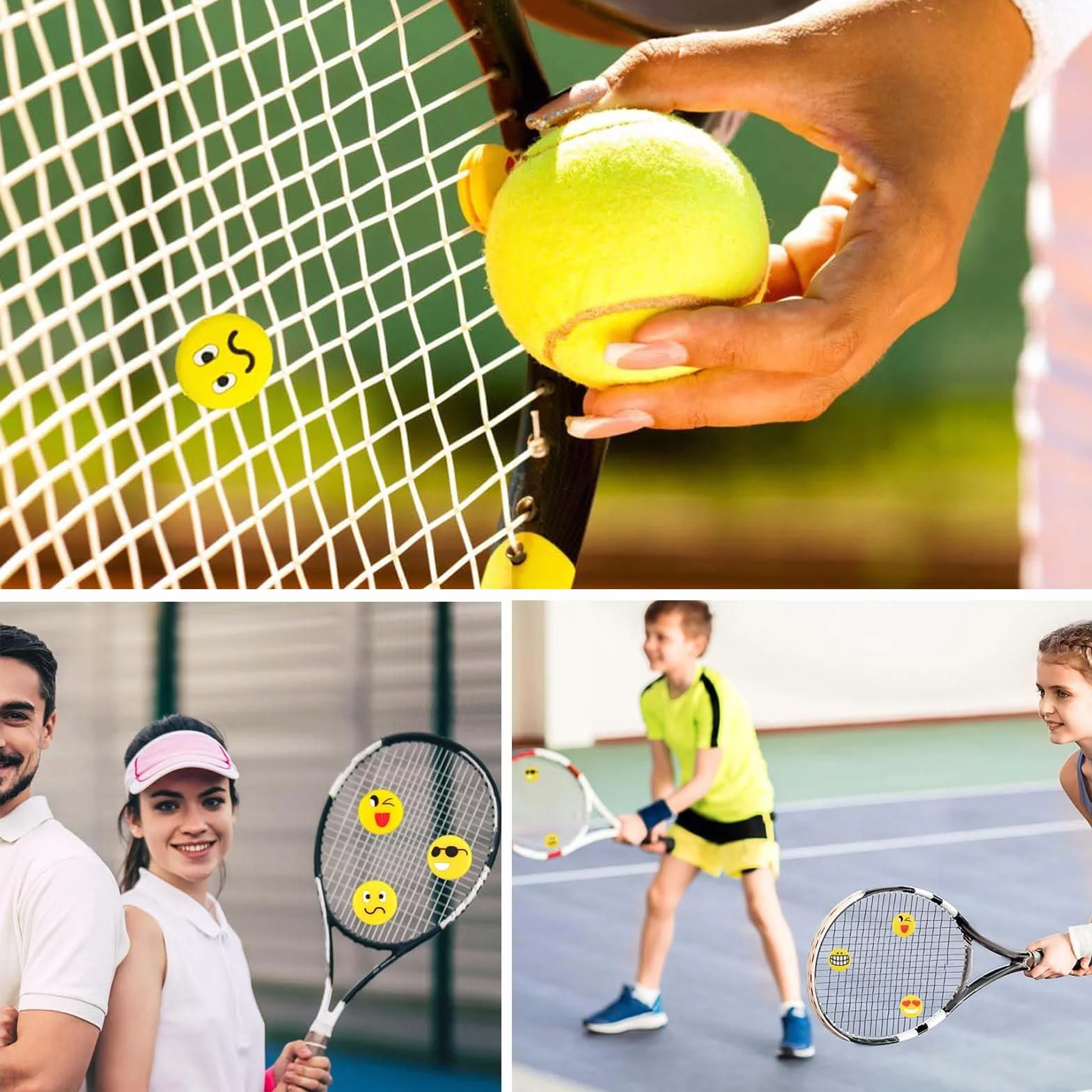 Antivibrazione Tennis Ammortizzatori per Racchette, Ferma Corde, Accessori Dispositivo 16 Pezzi
