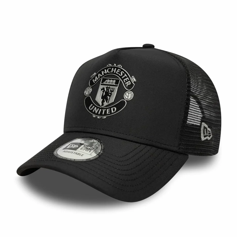 New Era Manchester United Cappello da camionista riflettente nero
