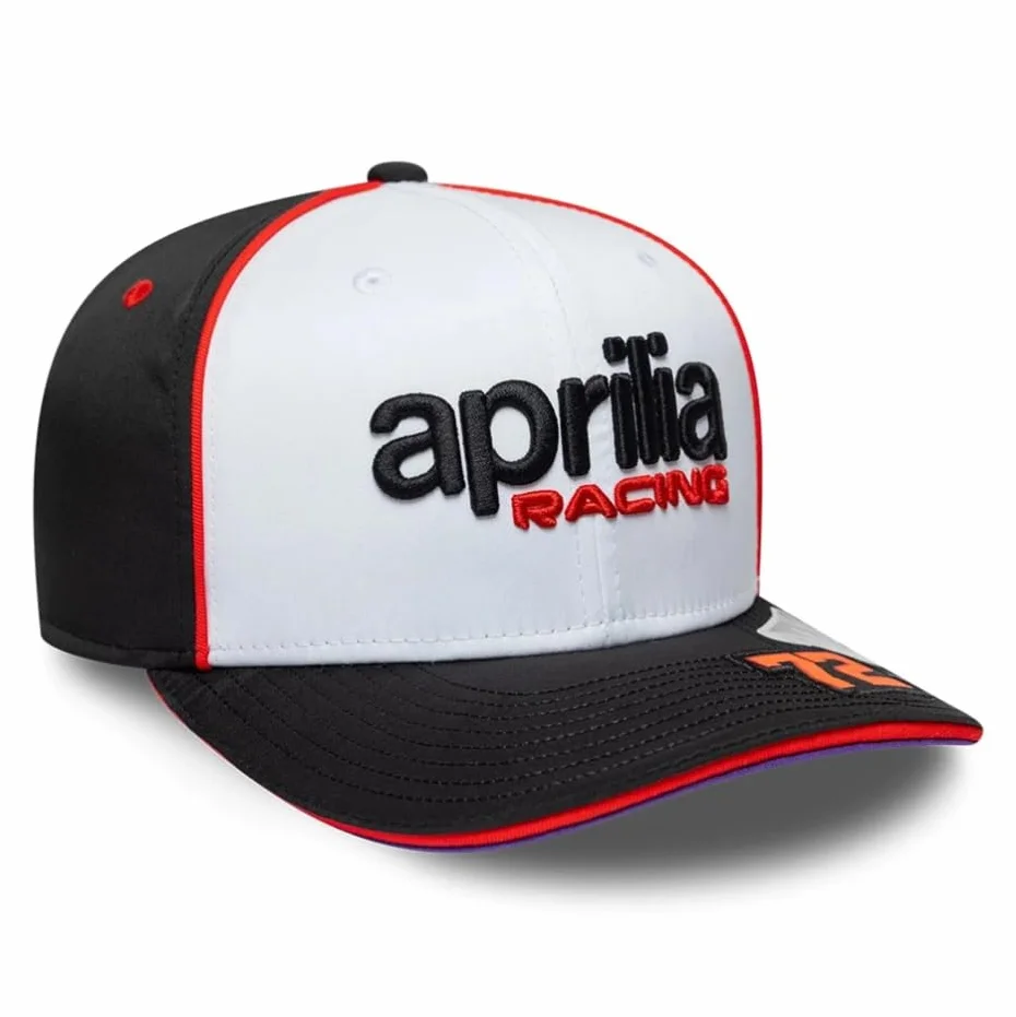Aprilia Racing Superbike Marco Bezzecchi Berretto da Baseball Cappello Regolabile Bianco Nero 2026