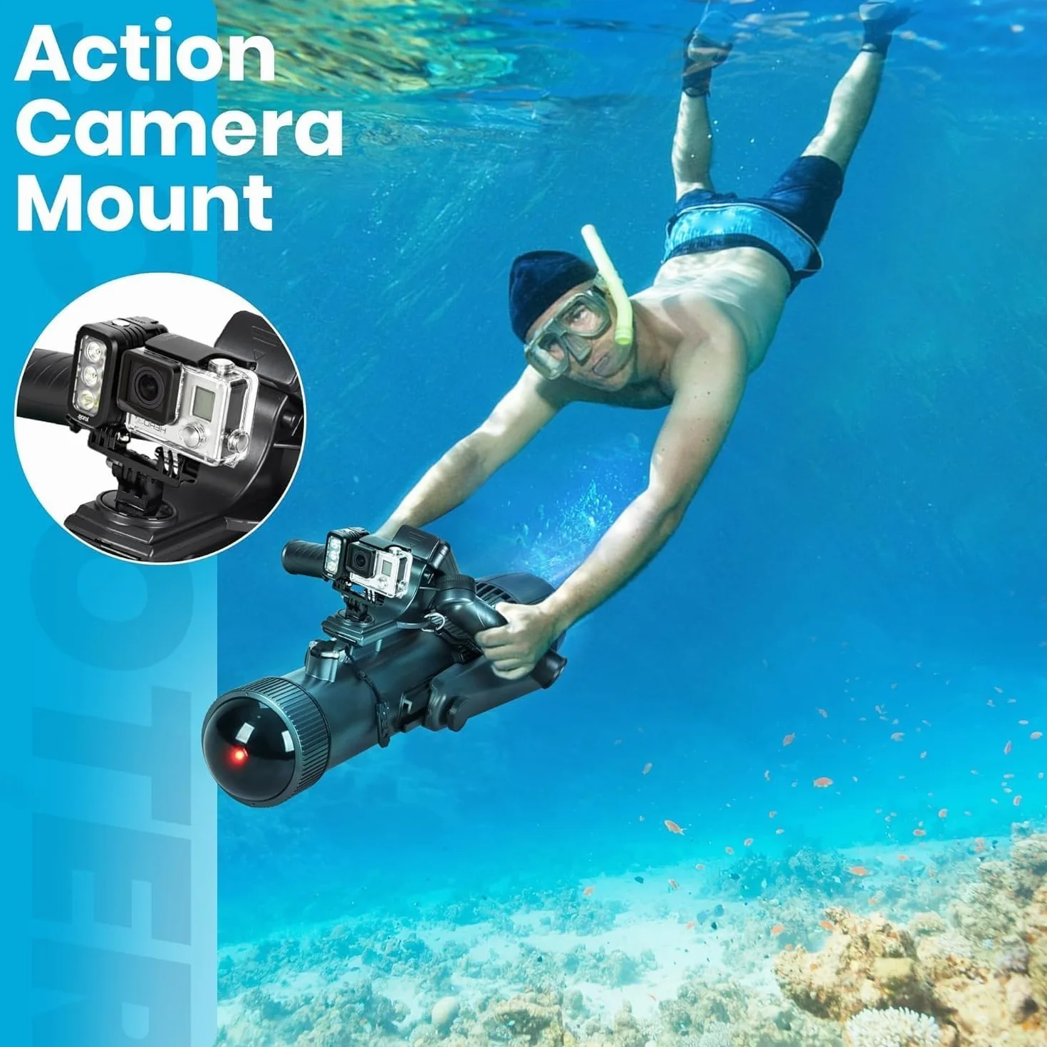 Camolech Aqua Scooter 900 W Motore brushless per scooter subacqueo a doppia batteria con telecomando 3 m/s