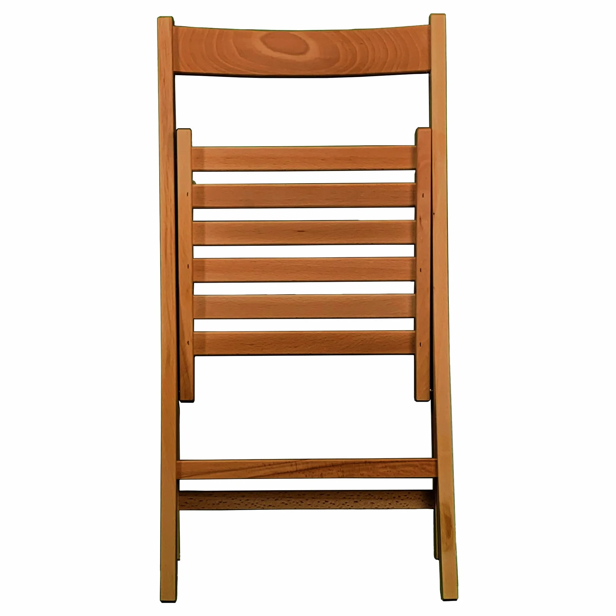 Sicignano Set 2 Sedie Pieghevoli in Legno di Faggio Noce 43x49x79h cm Made in Italy