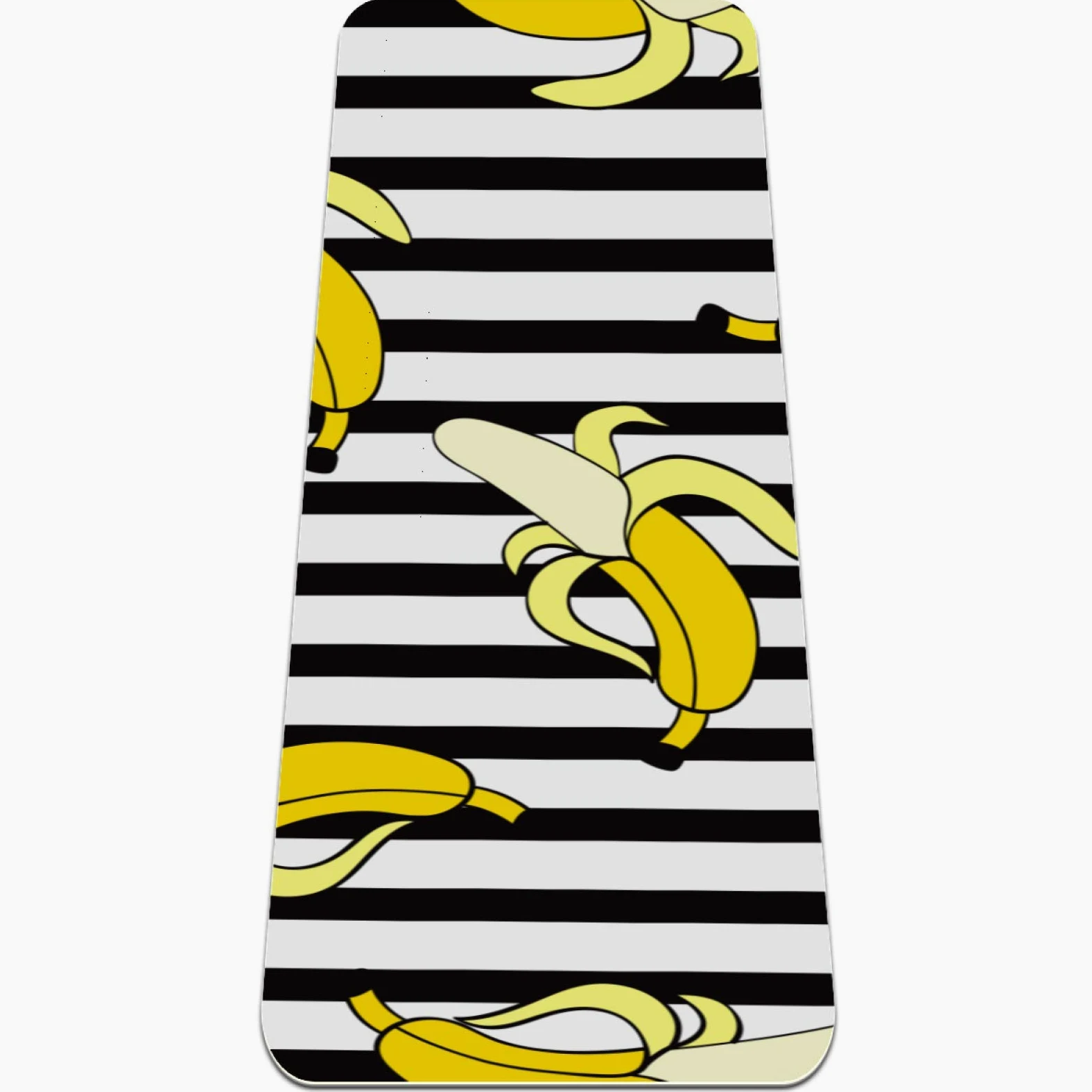 tappetino da yoga a banane con motivo a strisce, per yoga, pilates, esercizi a pavimento, per uomini, donne, ragazze, ragazzi, bambini, principianti, antiscivolo, design