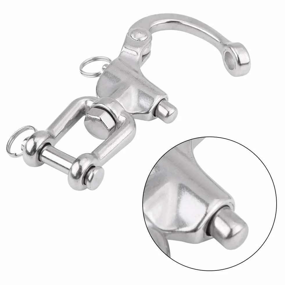 Grillo Moschettone Girevole 12mm Acciaio Inossidabile 316 Spinnaker Barche Vela (128mm)