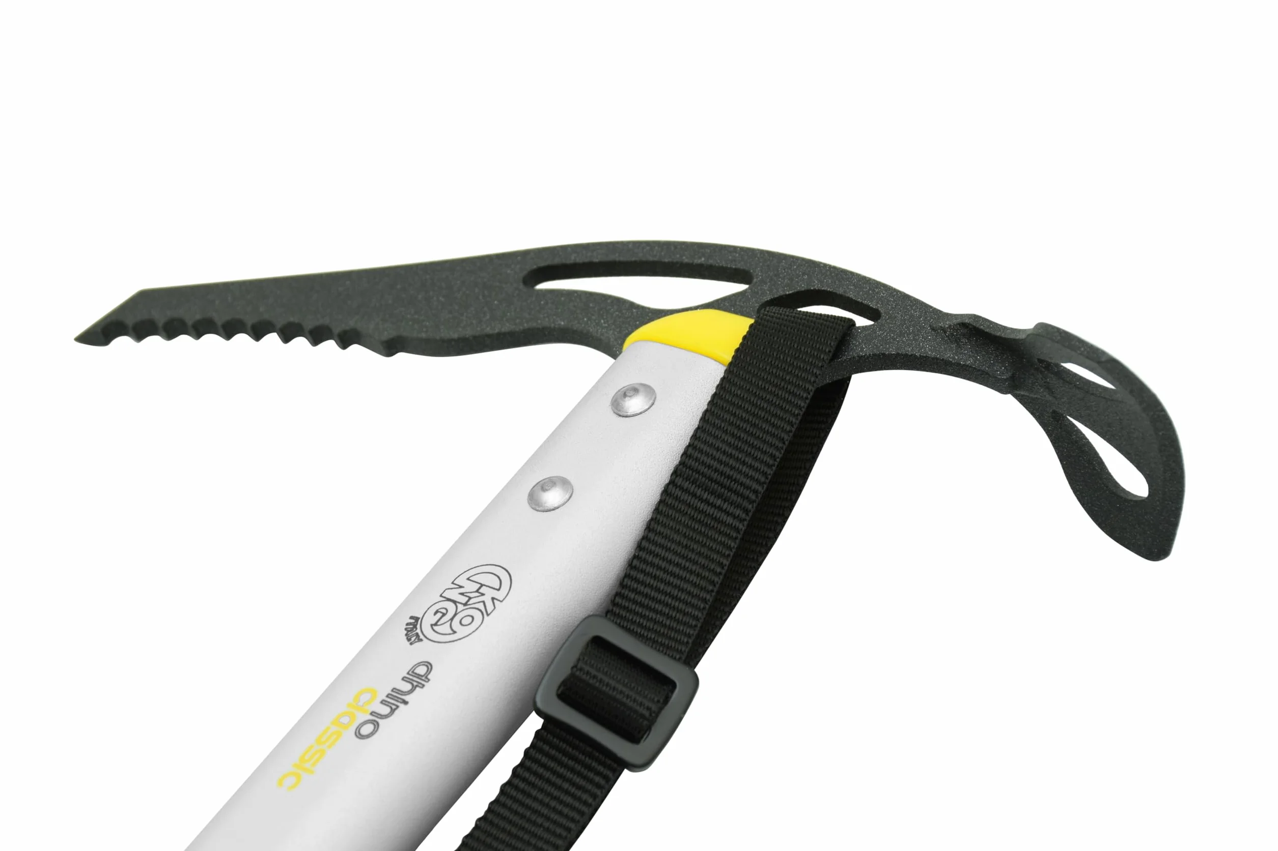 Kong. Dhino Classic. Piccozza da Alpinismo. Corpo in Alluminio Leggero, Becca e Puntale in Acciaio Zincato. Grip Superiore. Certificata CE EN 13089/1. Made in Italy.