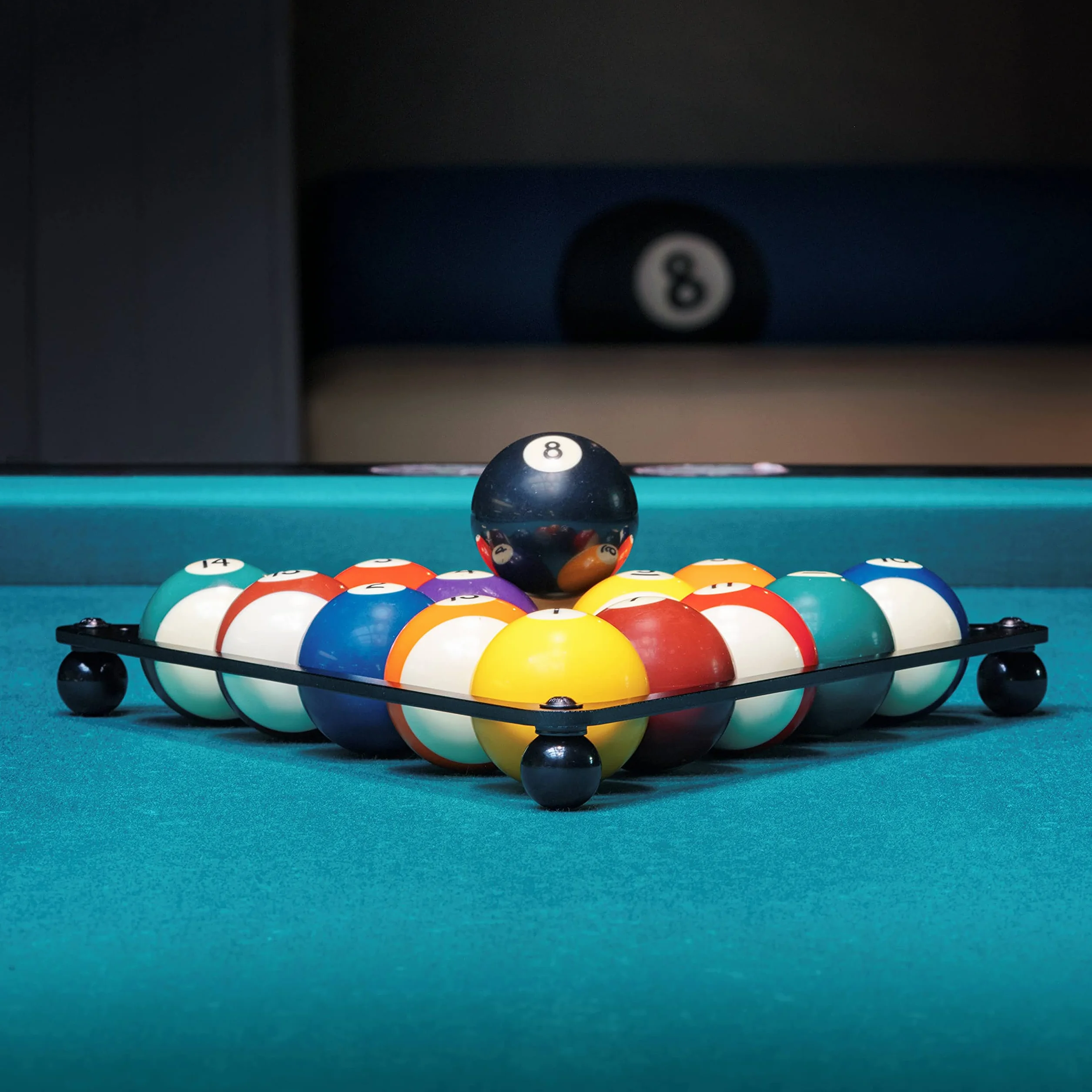 L'intenzione che conta Triangolo da biliardo americano Pool – Pro Design alluminio anodizzato nero bachelite 57,2 mm 50,8 mm