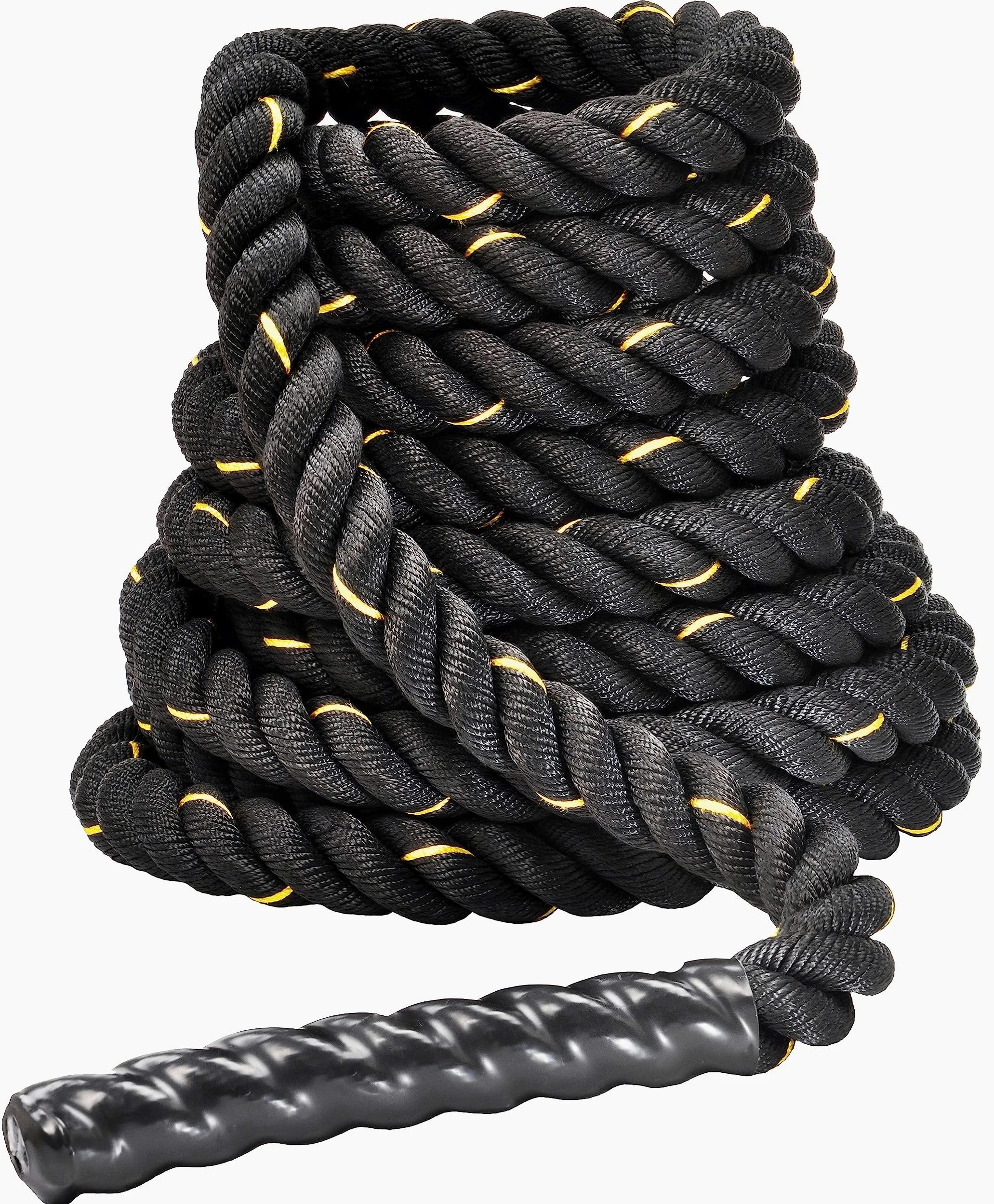 Fitvids - Battle Rope 3,8/5 cm di Diametro in Poli Dacron Lunghezza 0,9 m, 11,2 m, 15,2 m, Corde Pesanti per Palestra a casa e Allenamento