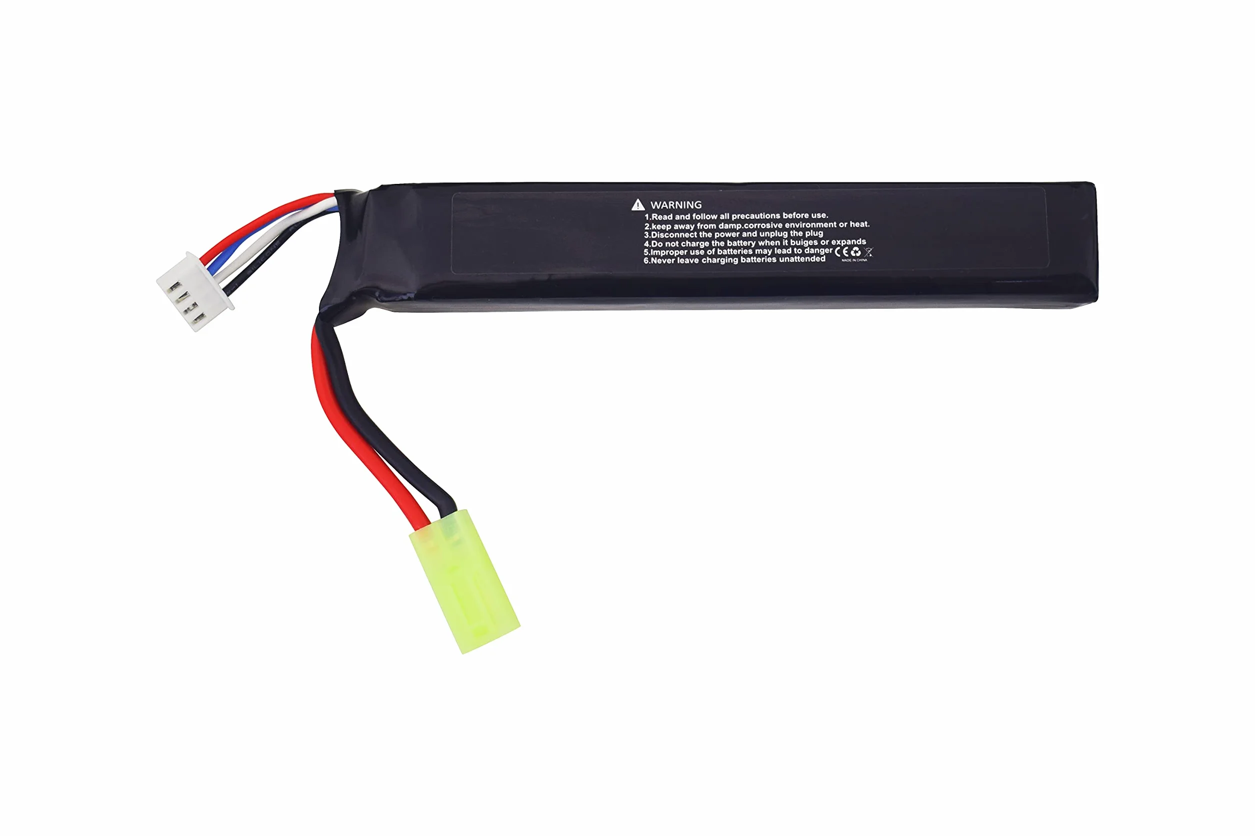 Batteria al litio 11.1V 2000mAh 3S per M4 Crane Stock M110 G36 M14 L85 AUG G3 softair