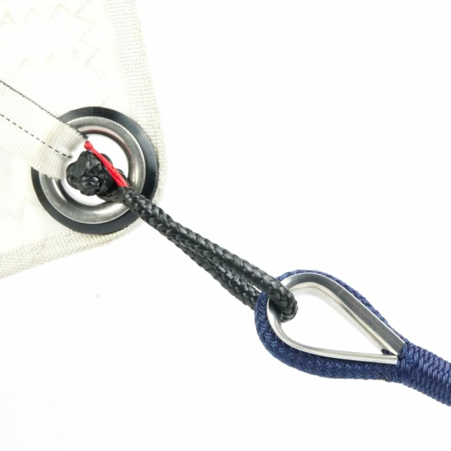 Grillo in Dyneema® con Apritore 6 mm Nero Fatto a Mano in Germania per Uso Marino