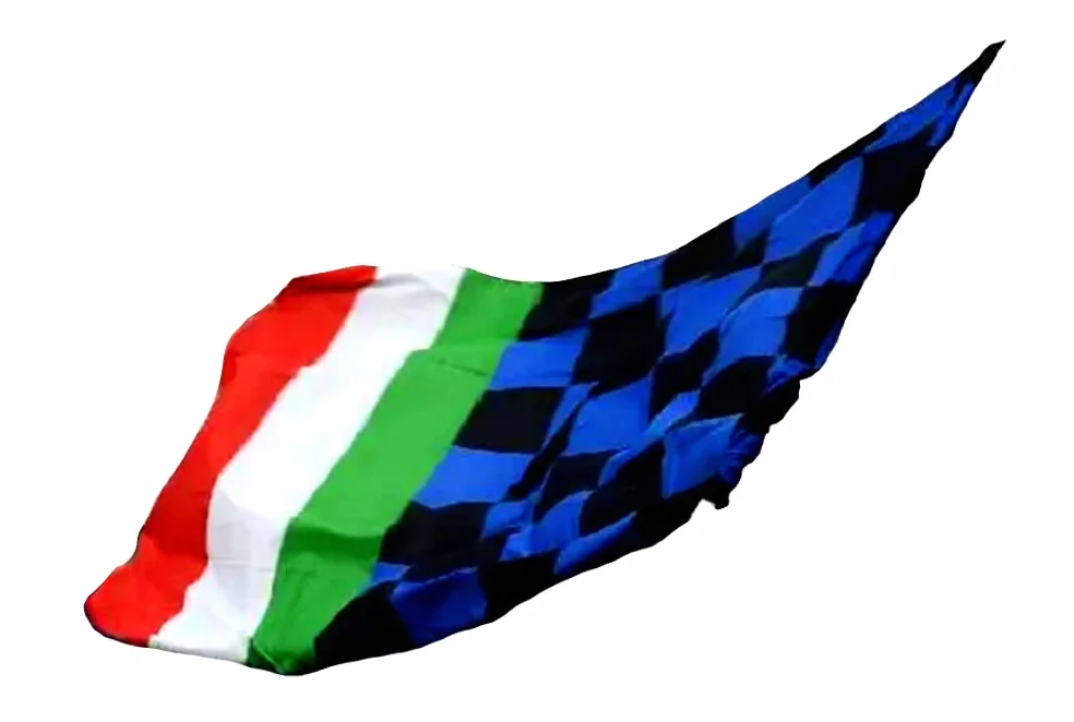 Bandiera stendardo Bandierone nero azzurro 220x145 cm tricolore BGSNATR220x145