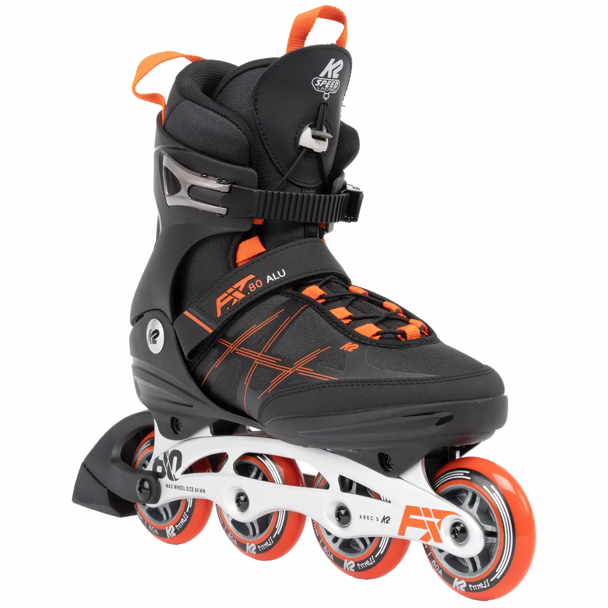 K2 F.I.T. 80 Alu Inline Skate 2024 Black/Red